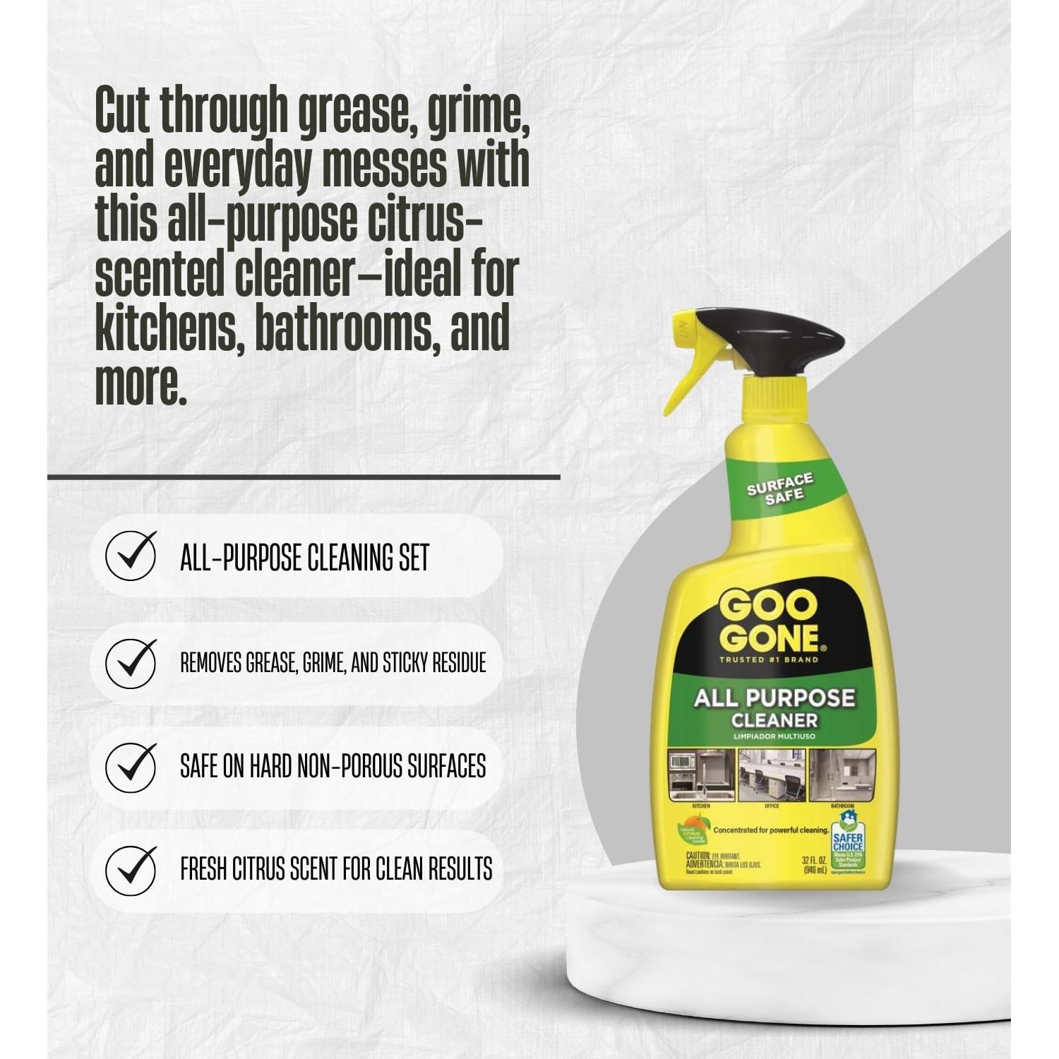 Set de 3 Limpiadores Multiusos Goo Gone 32 oz + Paño Microfibra