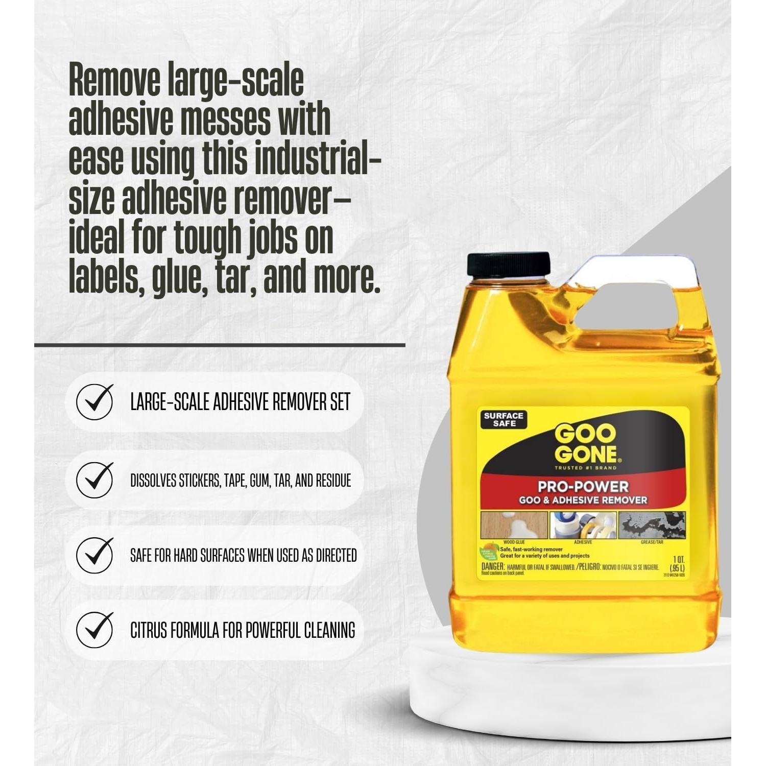 Goo Gone Removedor de Adhesivos 946 ml con Raspador - Elimina Calafateo y Pegamento