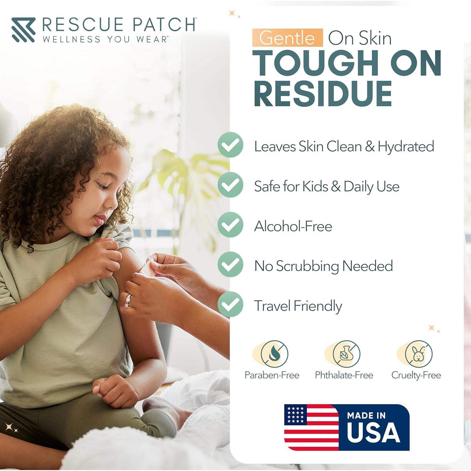 Removedor de Adhesivo Médico Rescue Patch 10mL - Suave y Efectivo