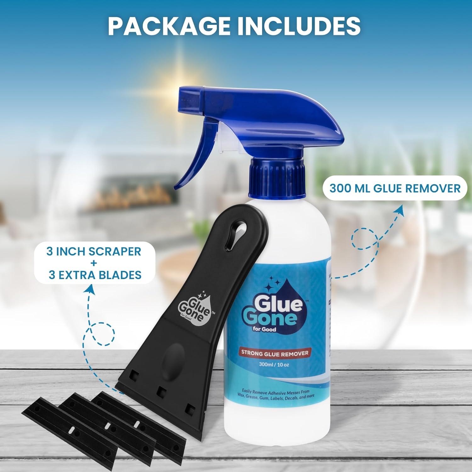 Removedor de Adhesivo Glue Gone 10 oz - Eficaz en Madera, Vidrio y Más