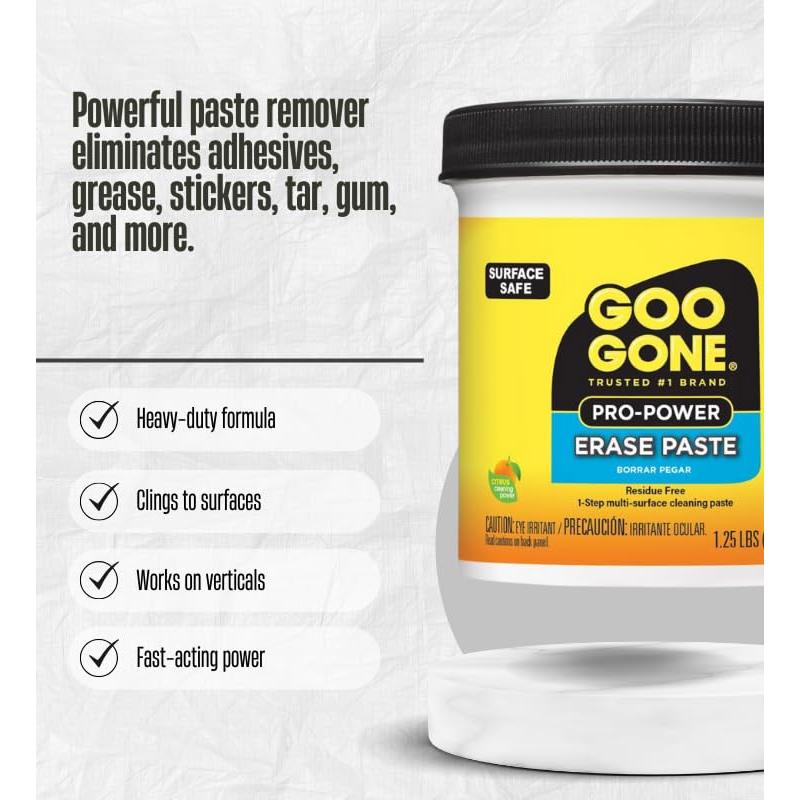 Set de 4 Goo Gone Pasta Removedor 20 oz + Raspador Utilitario