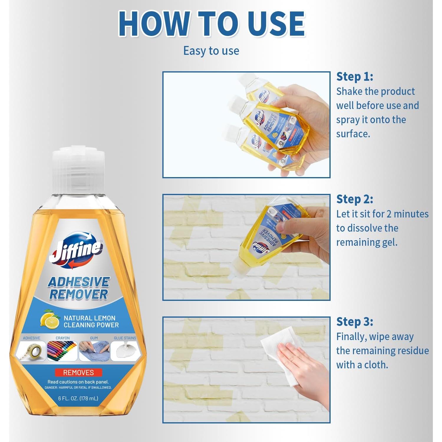 Removedor de Adhesivo Jiffine - 170g - Seguro para Superficies