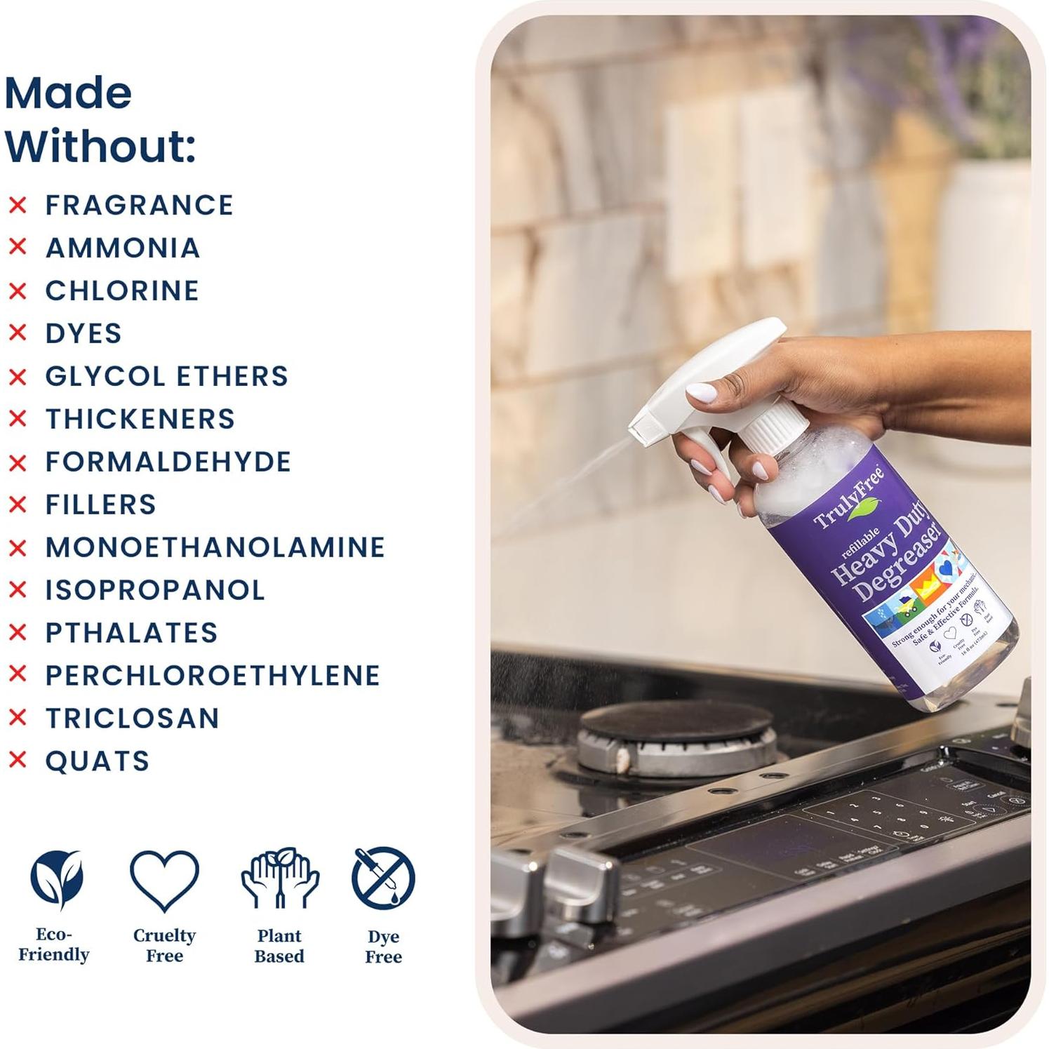 Desengrasante Truly Free 0.47 L + 2 Recargas 0.12 L - Sin Fragancia