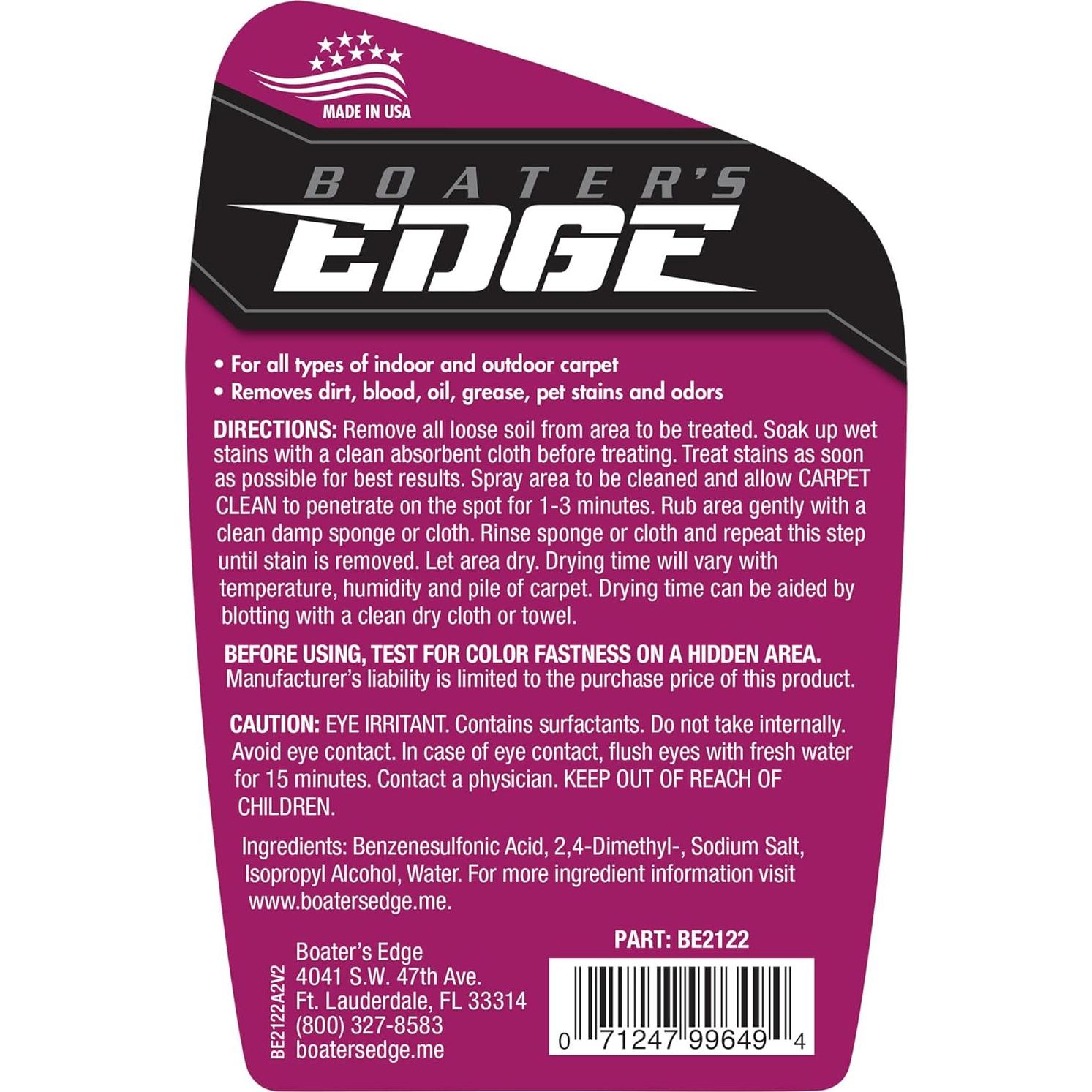 Limpiador de Alfombras Boater's Edge BE2122 - 650 ml