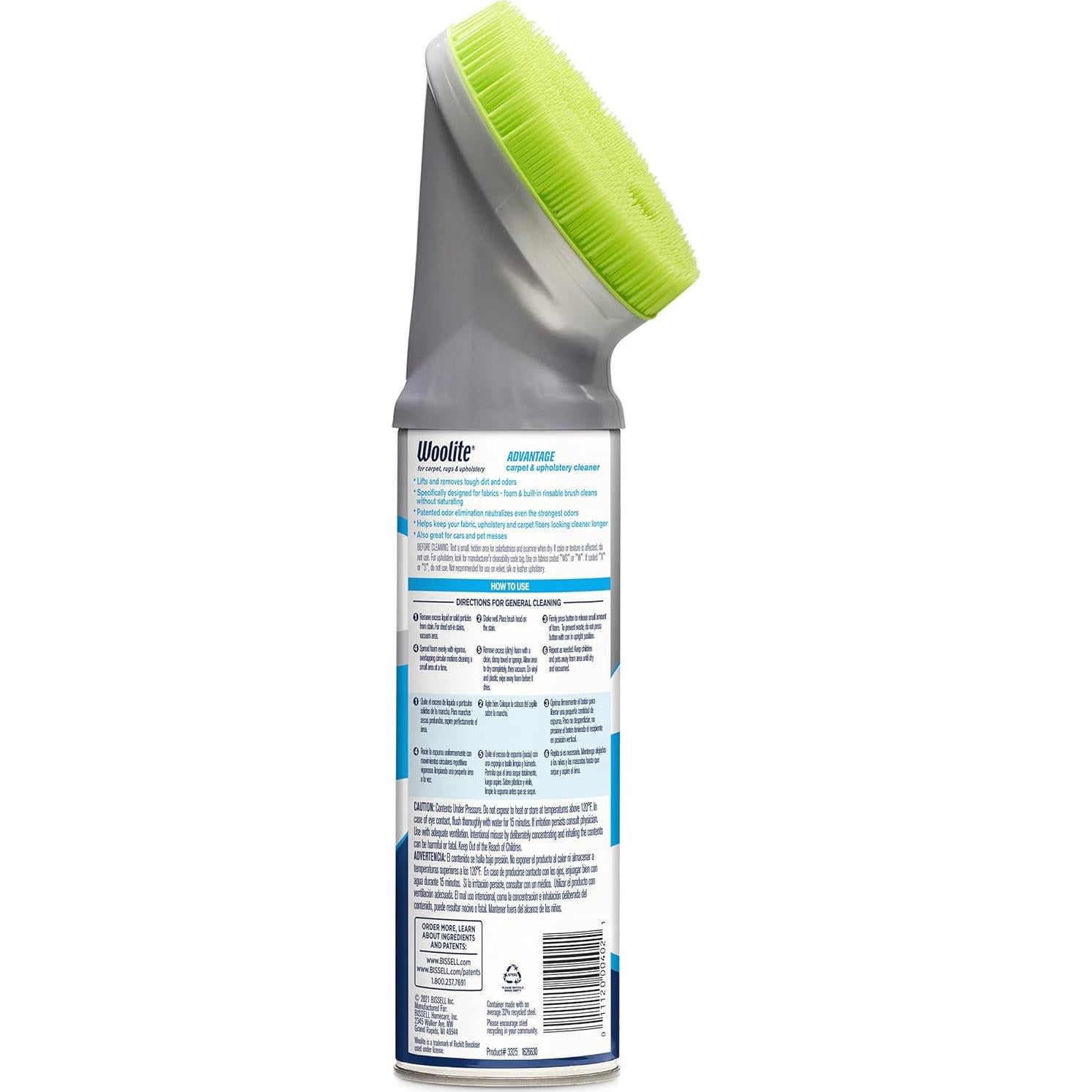 Limpiador de Alfombras y Tapicería Bissell Woolite 354ml