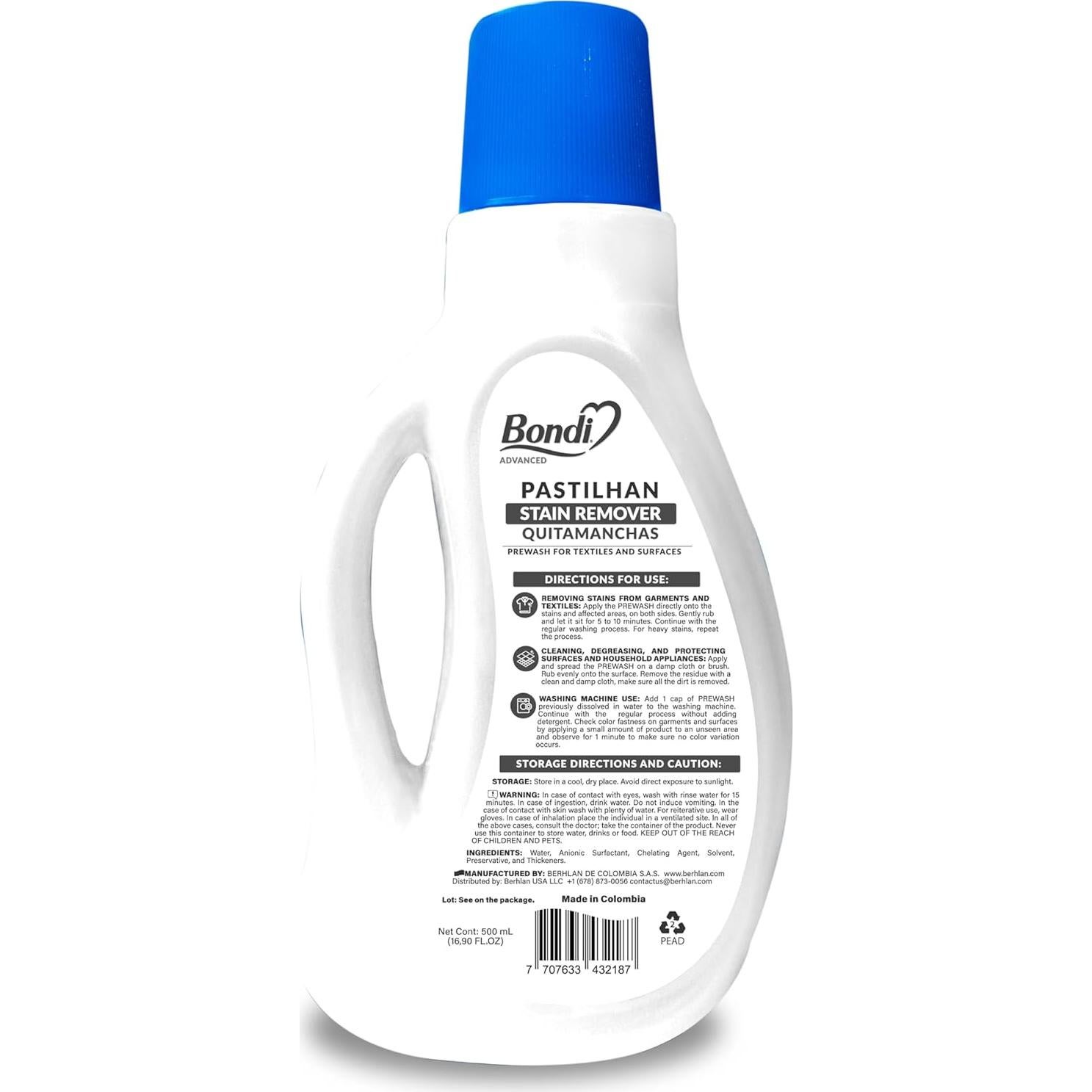 Quitamanchas Pastilhan BondiAdvanced 478 ml - Limpieza Natural