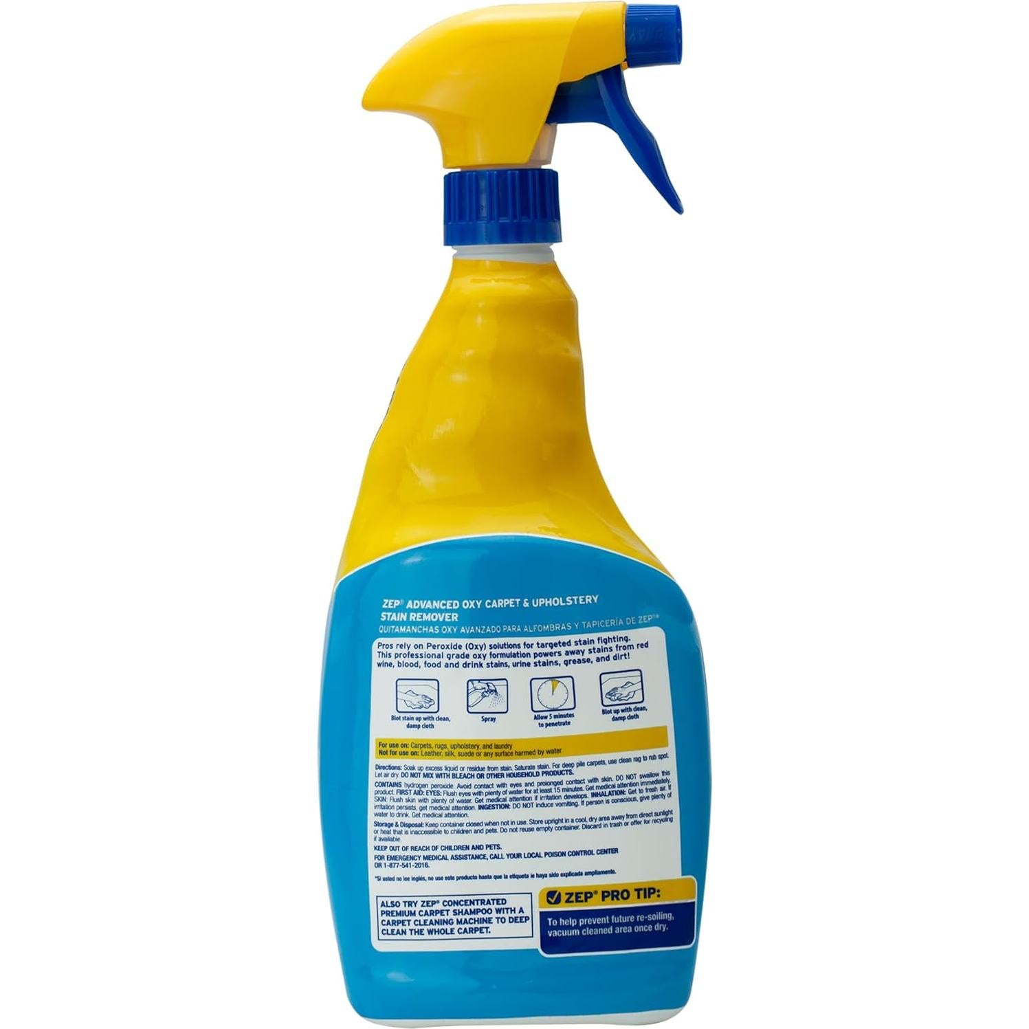 Removedor de Manchas Oxy Zep para Alfombras y Tapicería 12L