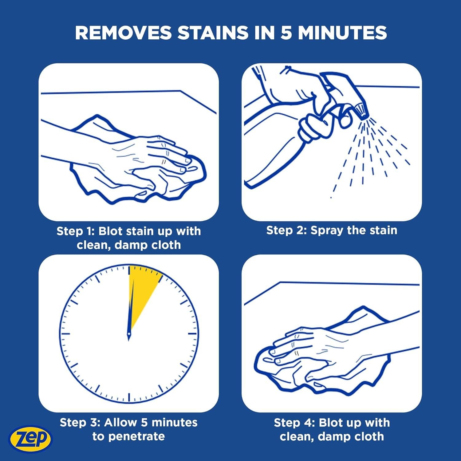 Removedor de Manchas Oxy Zep para Alfombras y Tapicería 12L