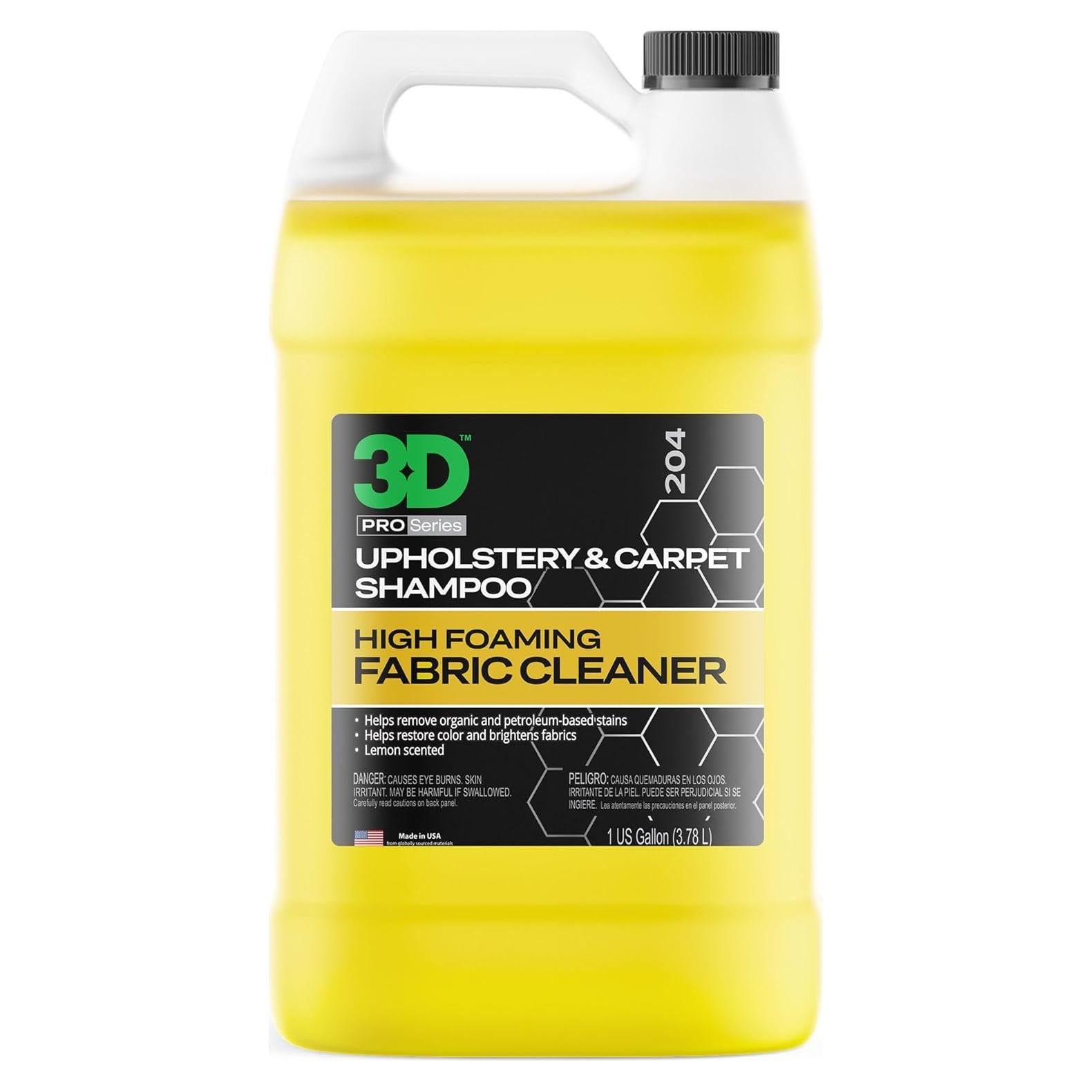 Champú para Tapicería y Alfombra 3D 3.78L - Eliminador de Manchas