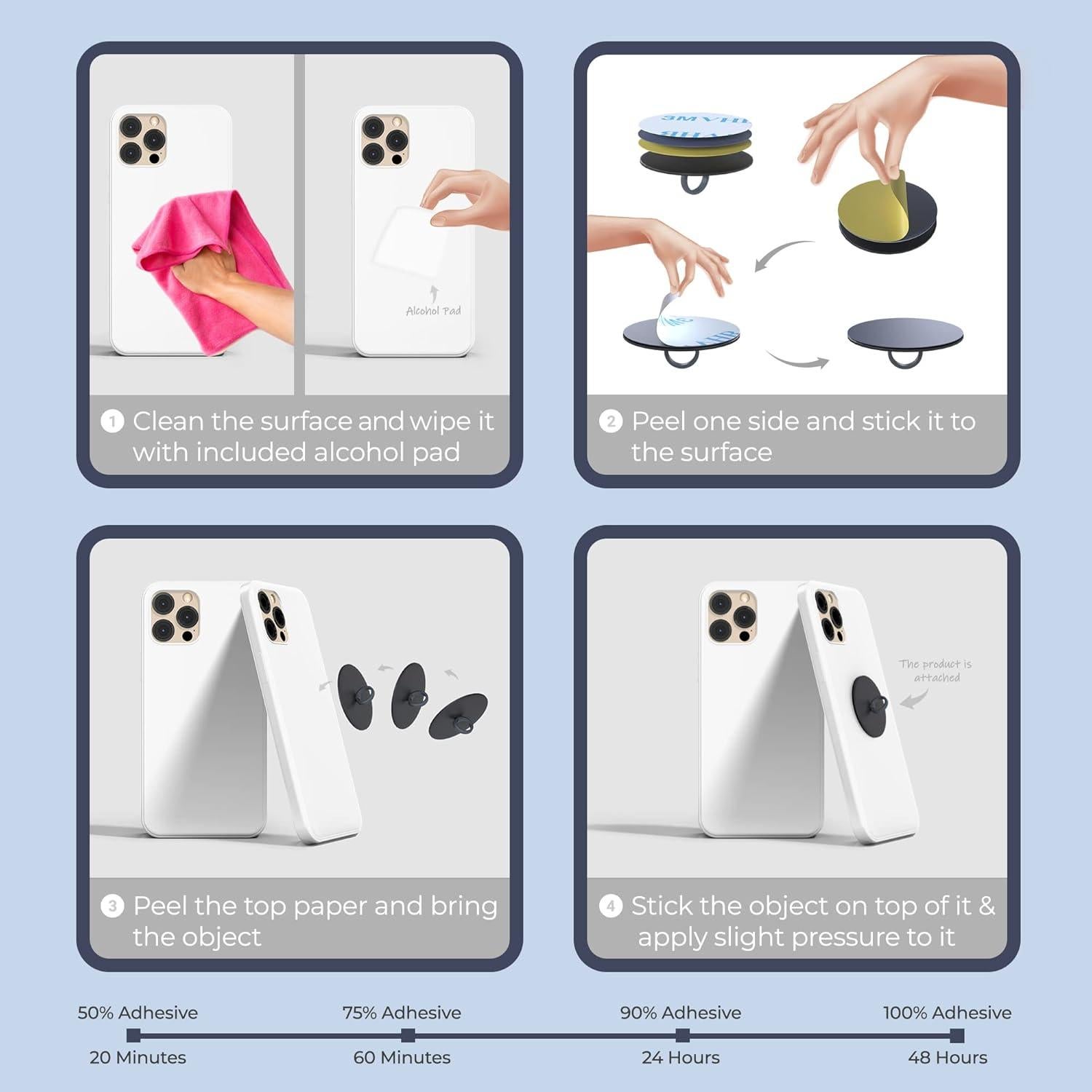 Almohadillas Adhesivas Doble Cara 3M eQualle 35mm - Paquete de 4