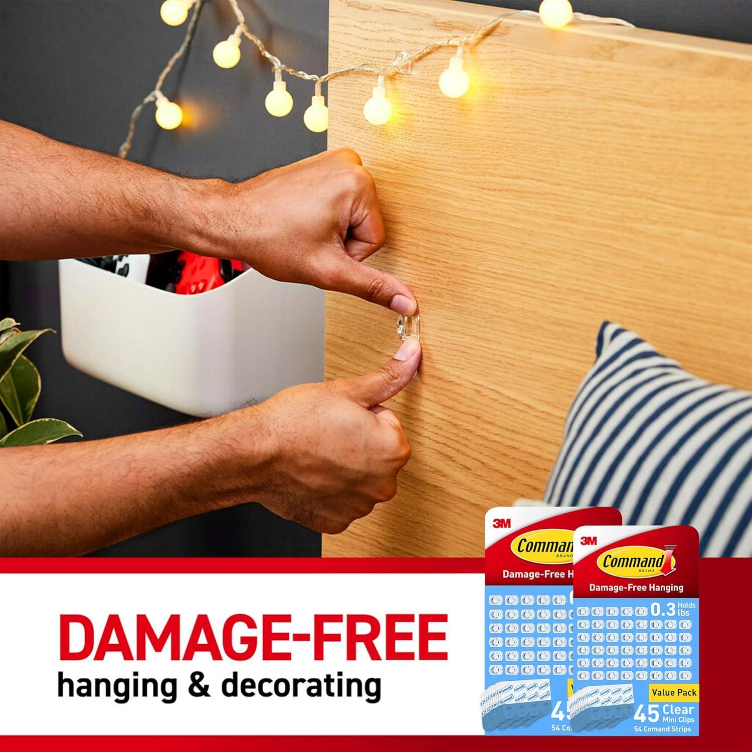 Clips de Luz Mini Command 90 Unidades para Decoración Interior