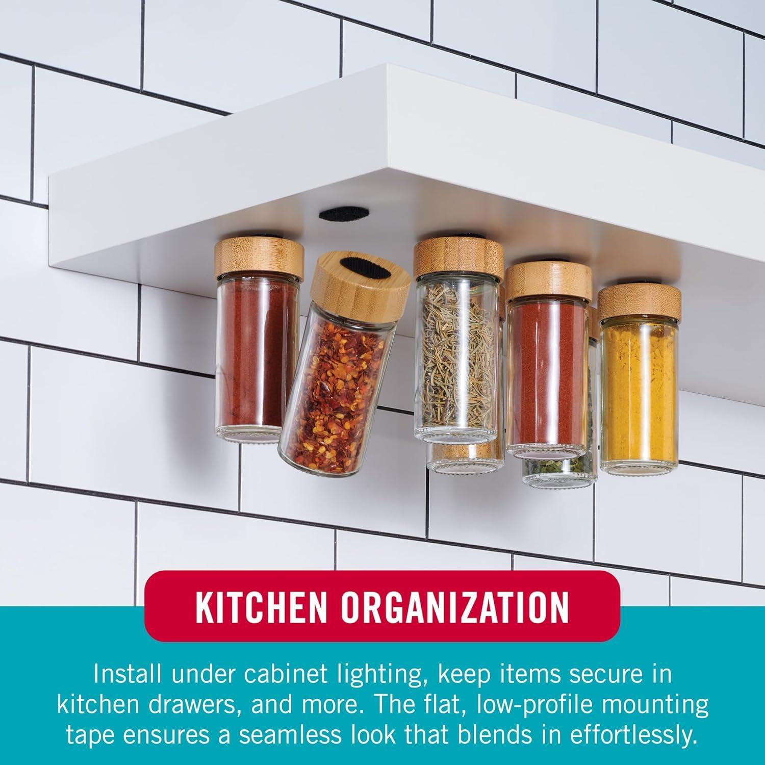 Tiras Adhesivas de Montaje VELCRO para Cocina y Baño 12 Pzas