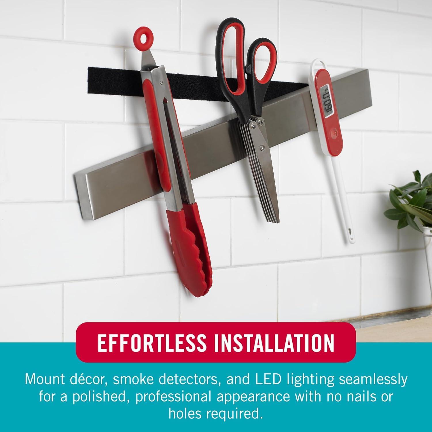 Tiras Adhesivas de Montaje VELCRO para Cocina y Baño 12 Pzas