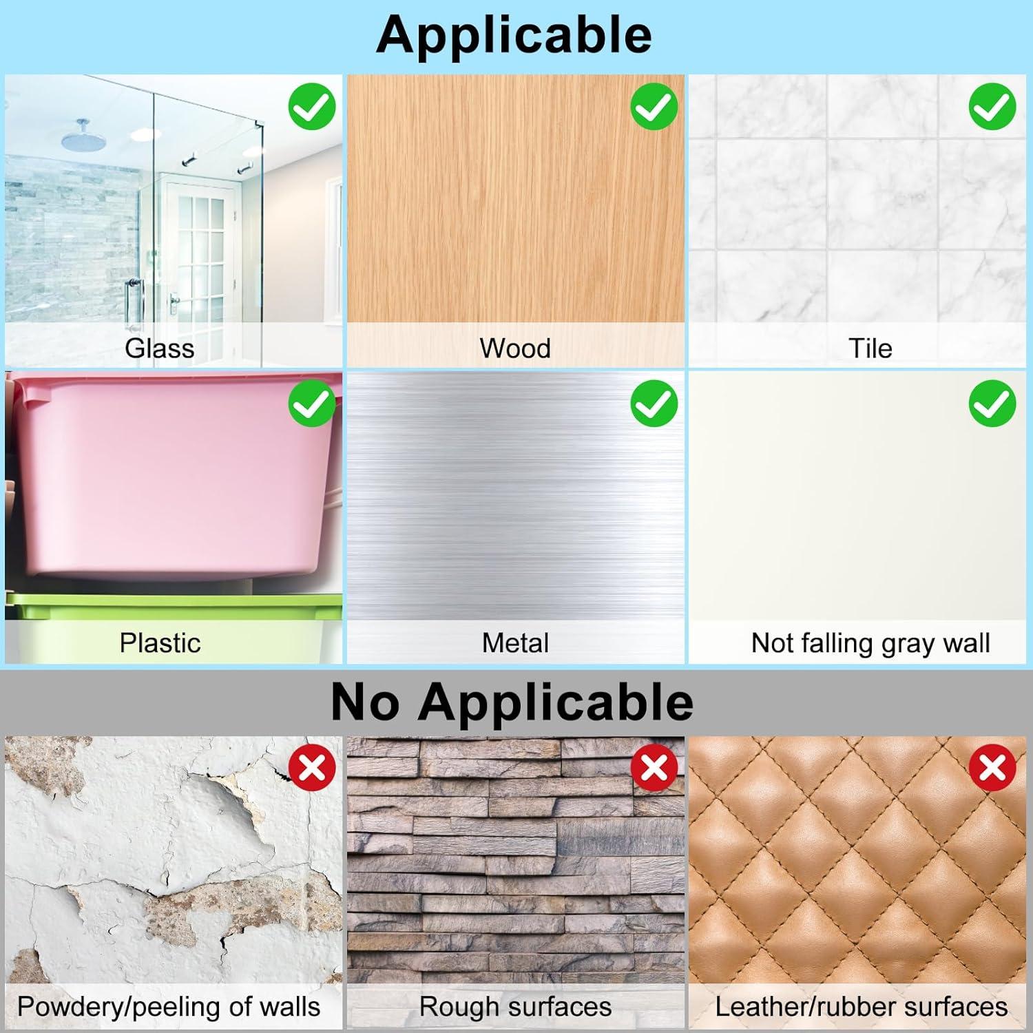 Caddy de Ducha Adhesivo Vivinin 15 Pack, Resistente al Moho