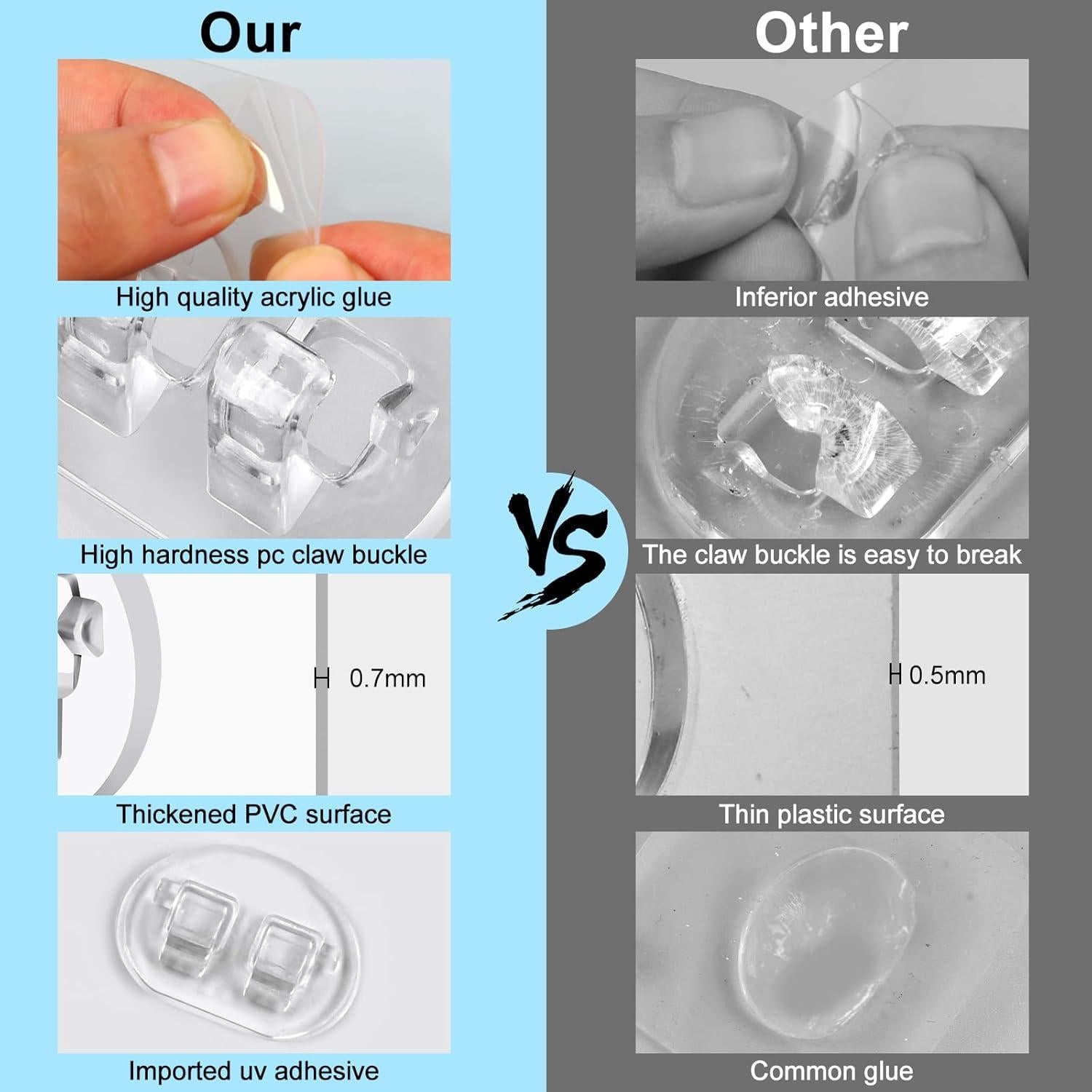 Caddy de Ducha Adhesivo Vivinin 15 Pack, Resistente al Moho