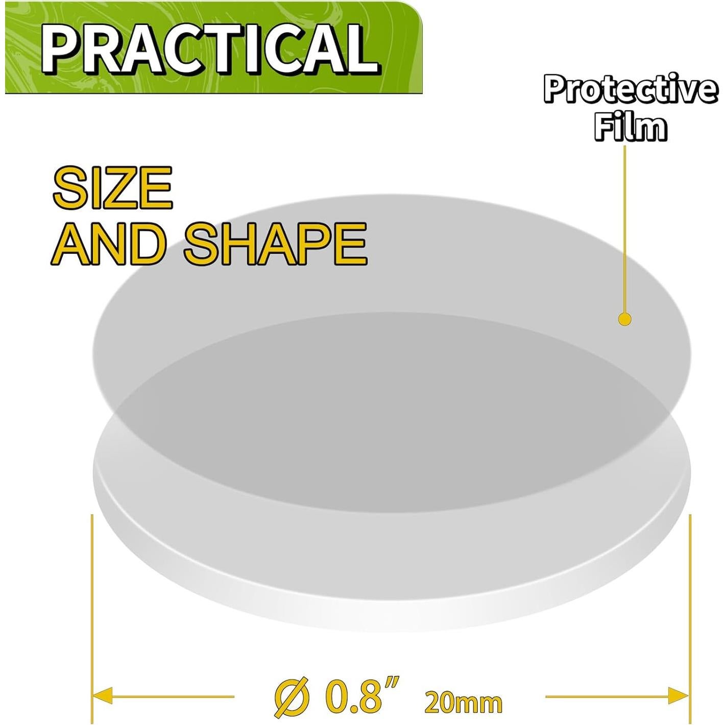 Puntos Adhesivos Doble Cara Piteno 350 Pcs 20mm Transparentes