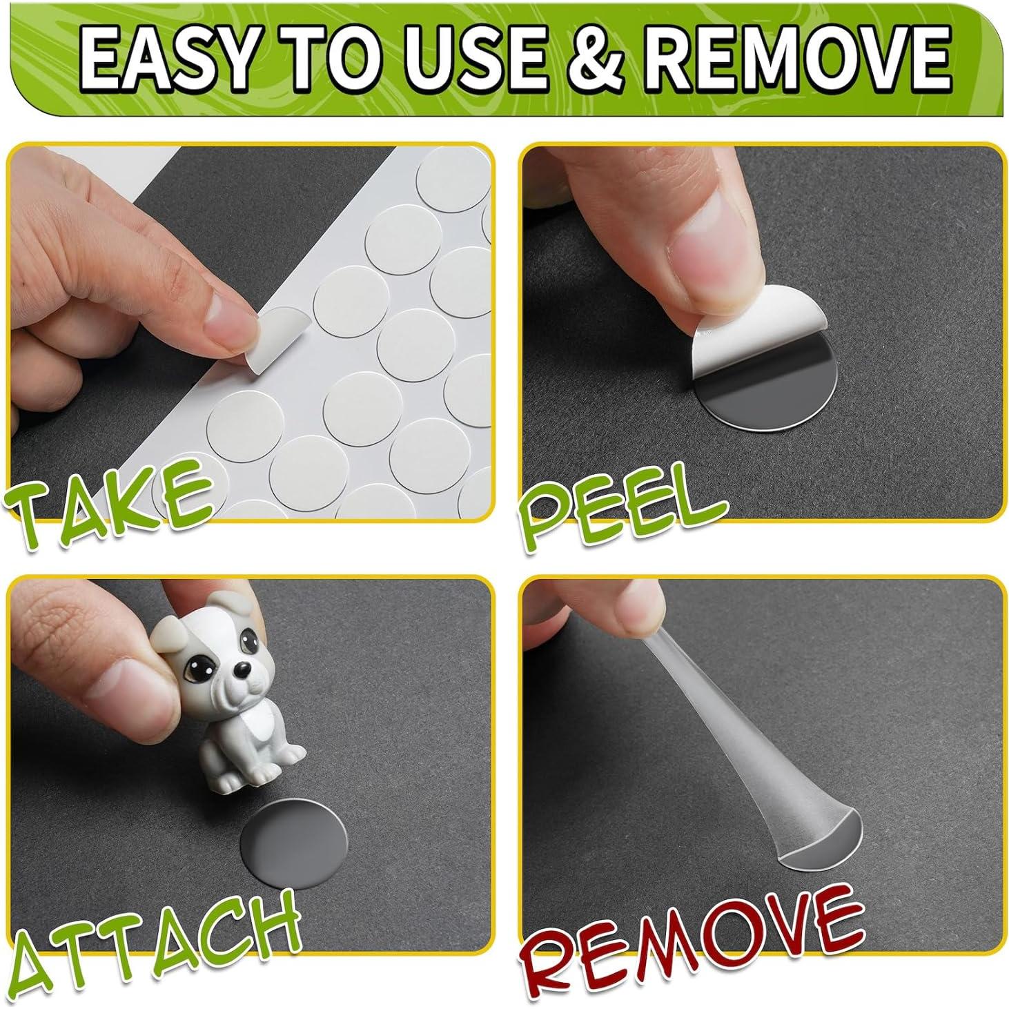 Puntos Adhesivos Doble Cara Piteno 350 Pcs 20mm Transparentes