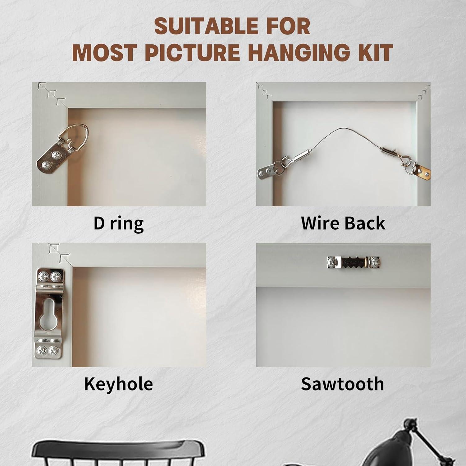 18 Ganchos Adhesivos para Cuadros Command - Sin Clavos, Blanco