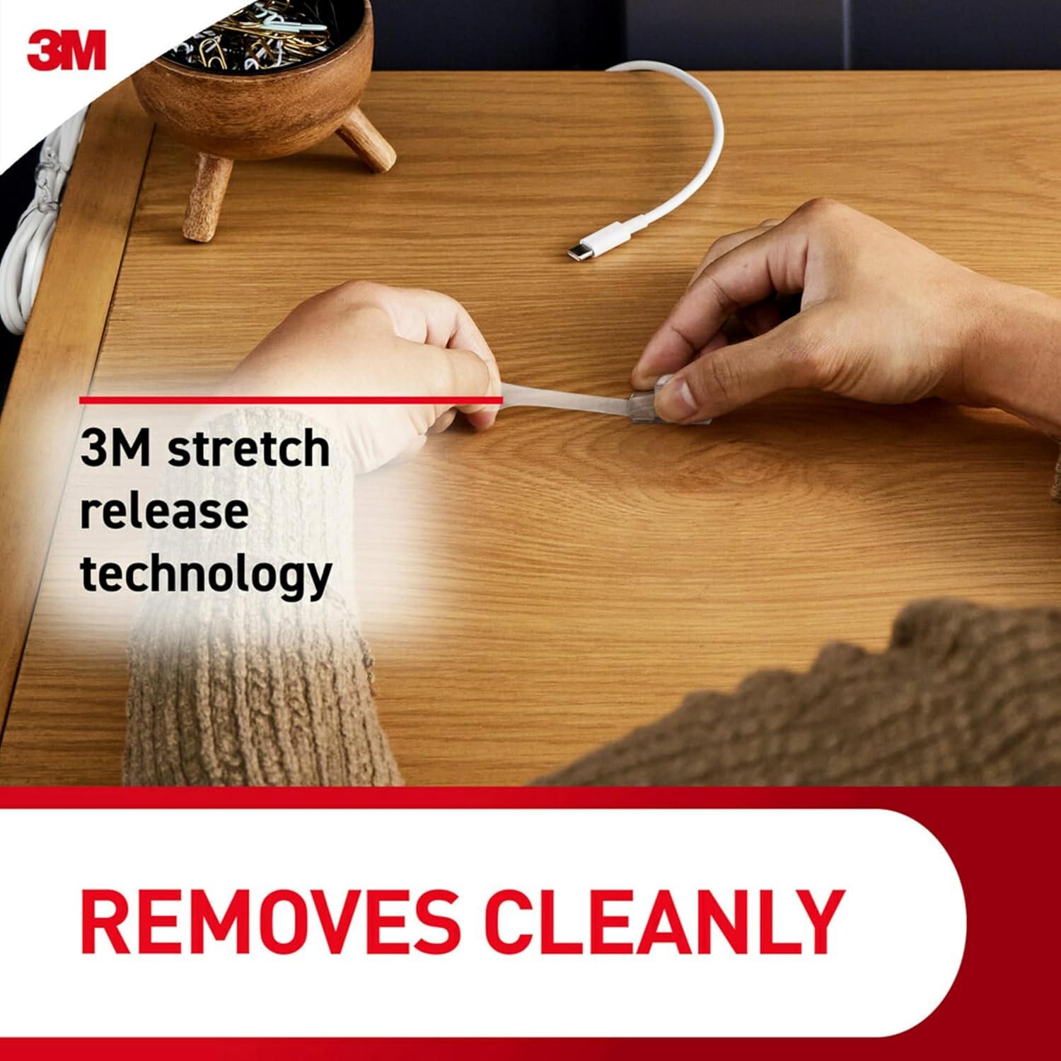 Clips de Cuerda Redondos Command, 10 Organizadores Transparentes