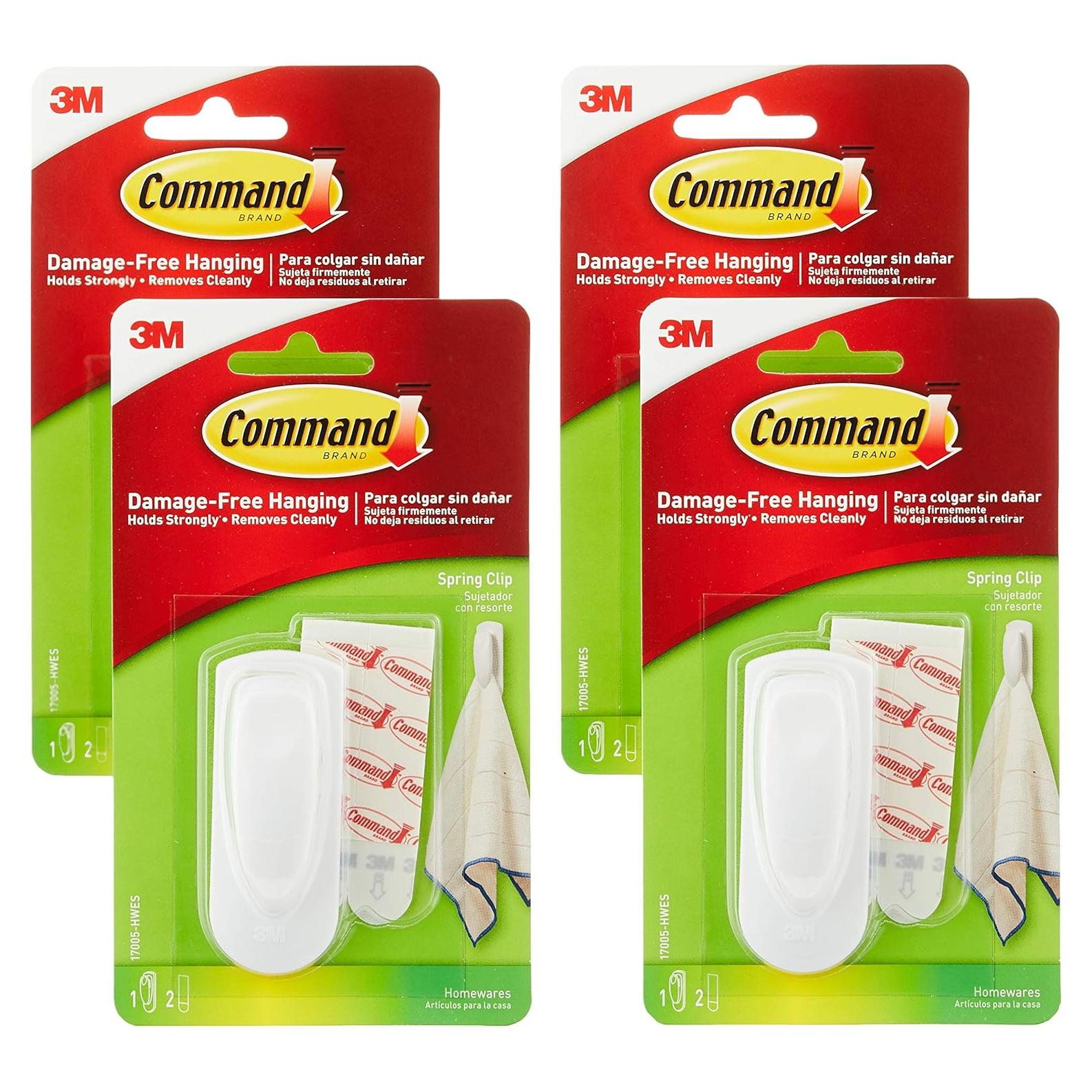 Clip de Primavera Command Mediano 4-Pack 18.75g Soporte Cocina