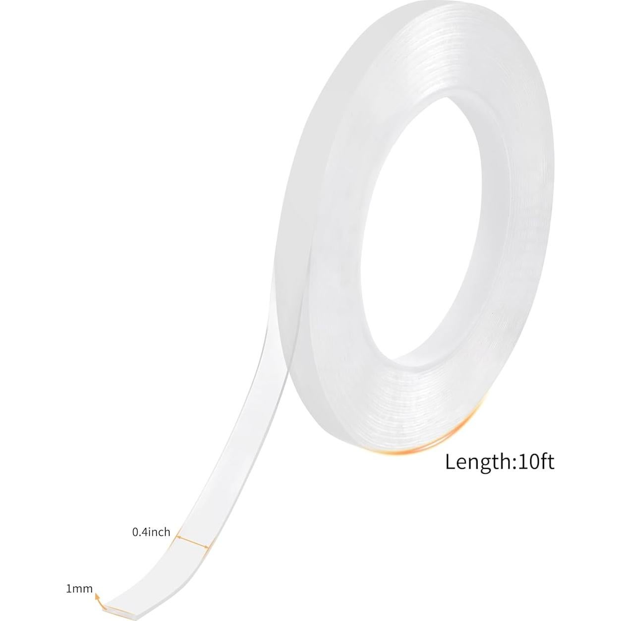 Cinta Adhesiva Doble Cara Azinoo 1cm x 3.05m Alta Resistencia