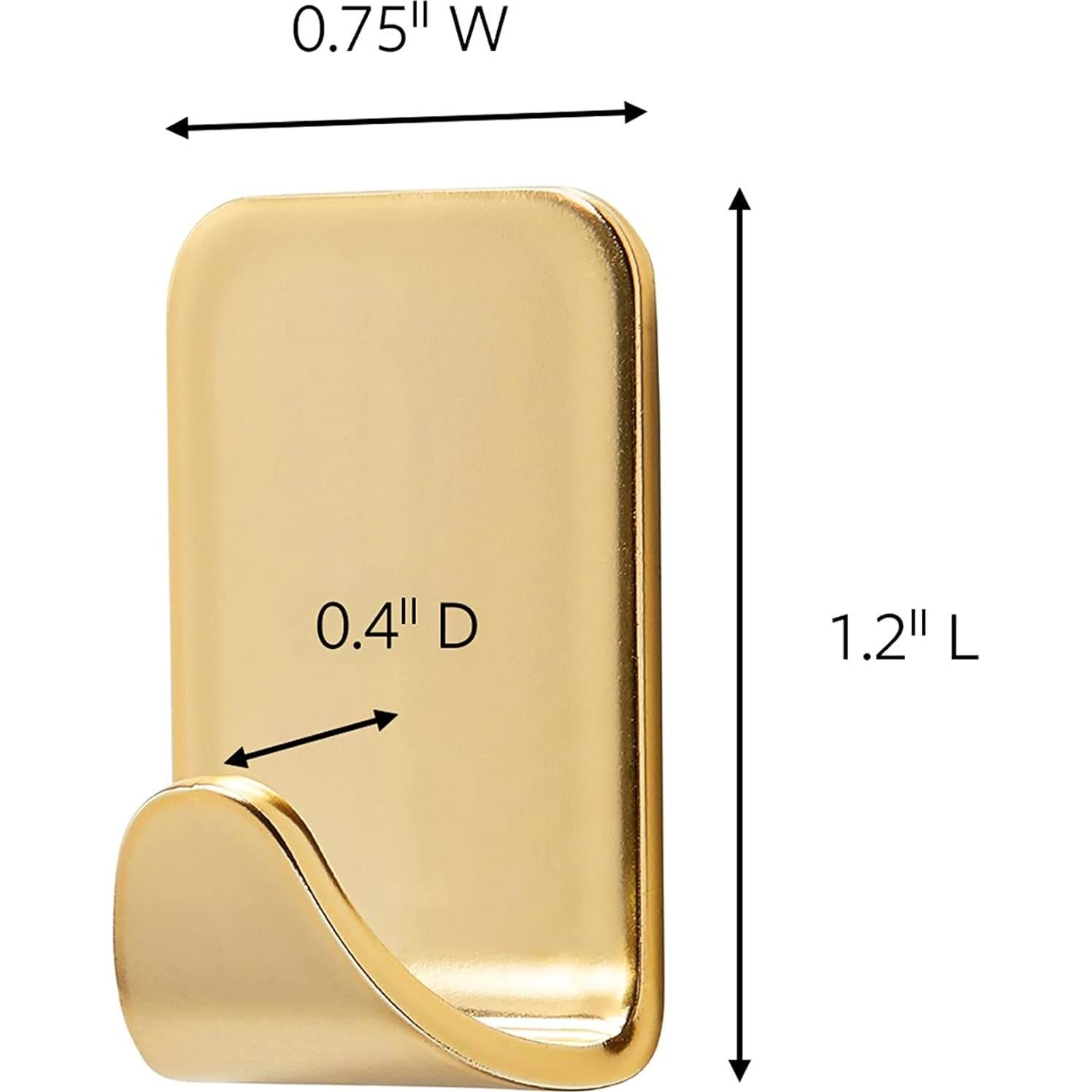 Ganchos Metálicos Command 17032BR-4ES, 16 Piezas, Latón