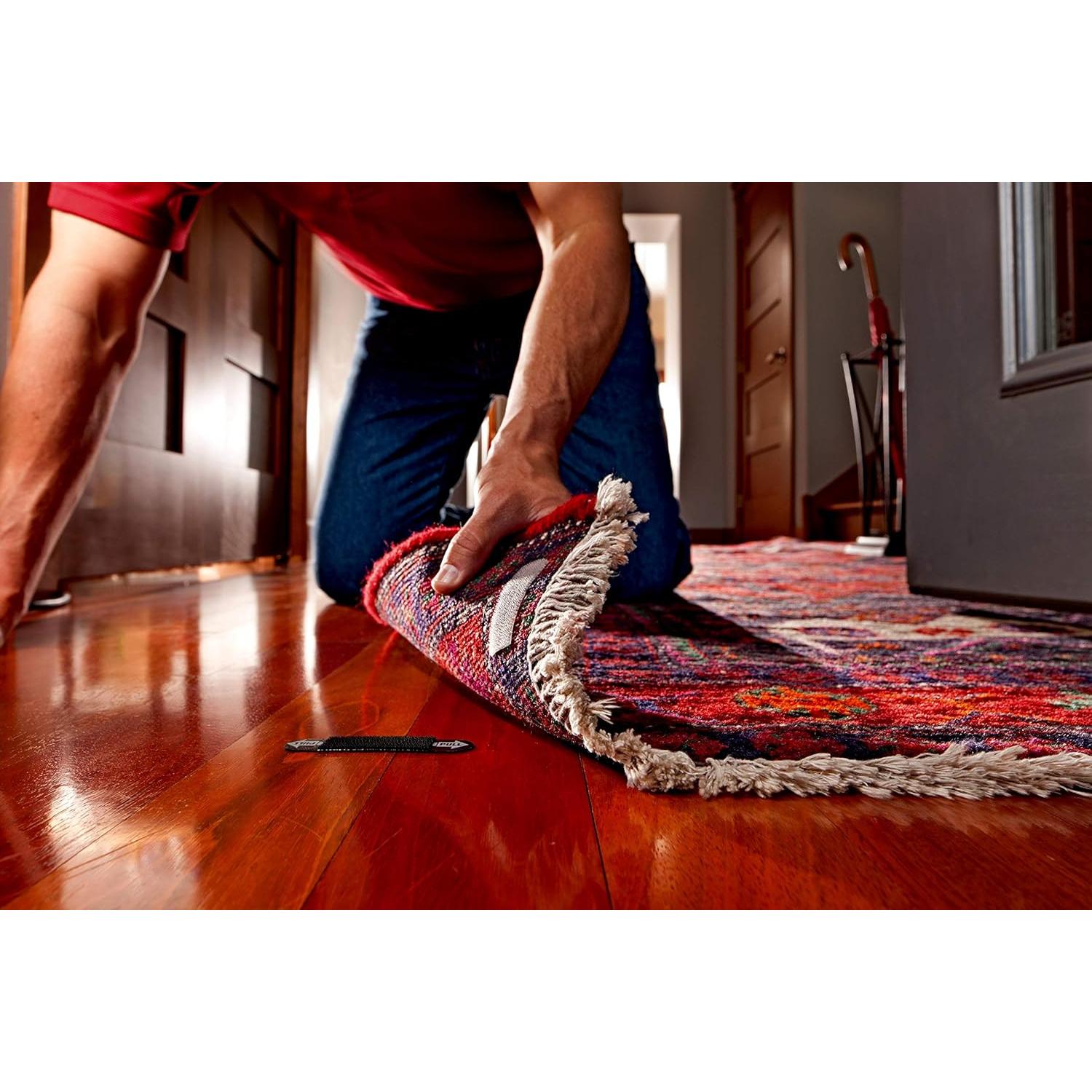 Ancla de Alfombra 3M SRA-4, 4 Pares, Antideslizante y Sin Residuos