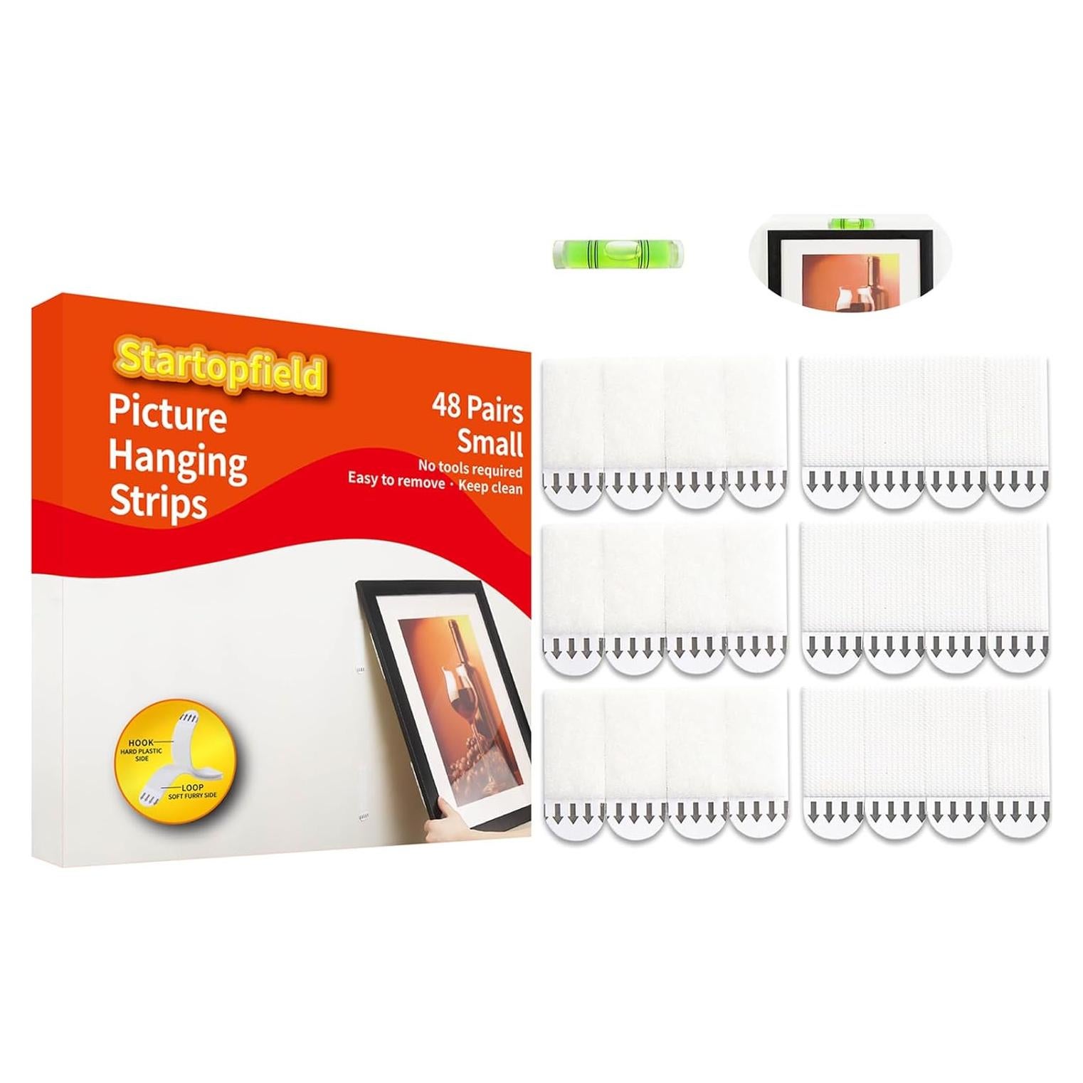 Tiras para Colgar Imágenes Startopfield 48 Pares Alta Resistencia