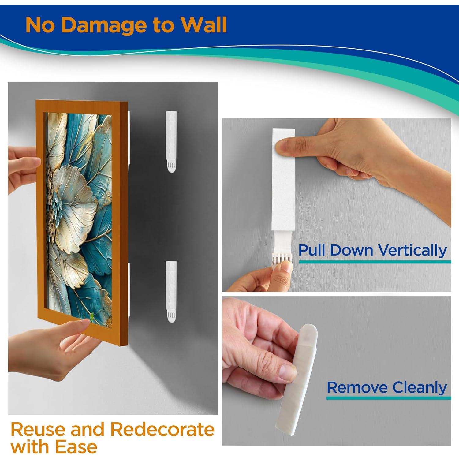 Tiras Adhesivas para Colgar Imágenes Pesadas HASAAO 40 Pcs