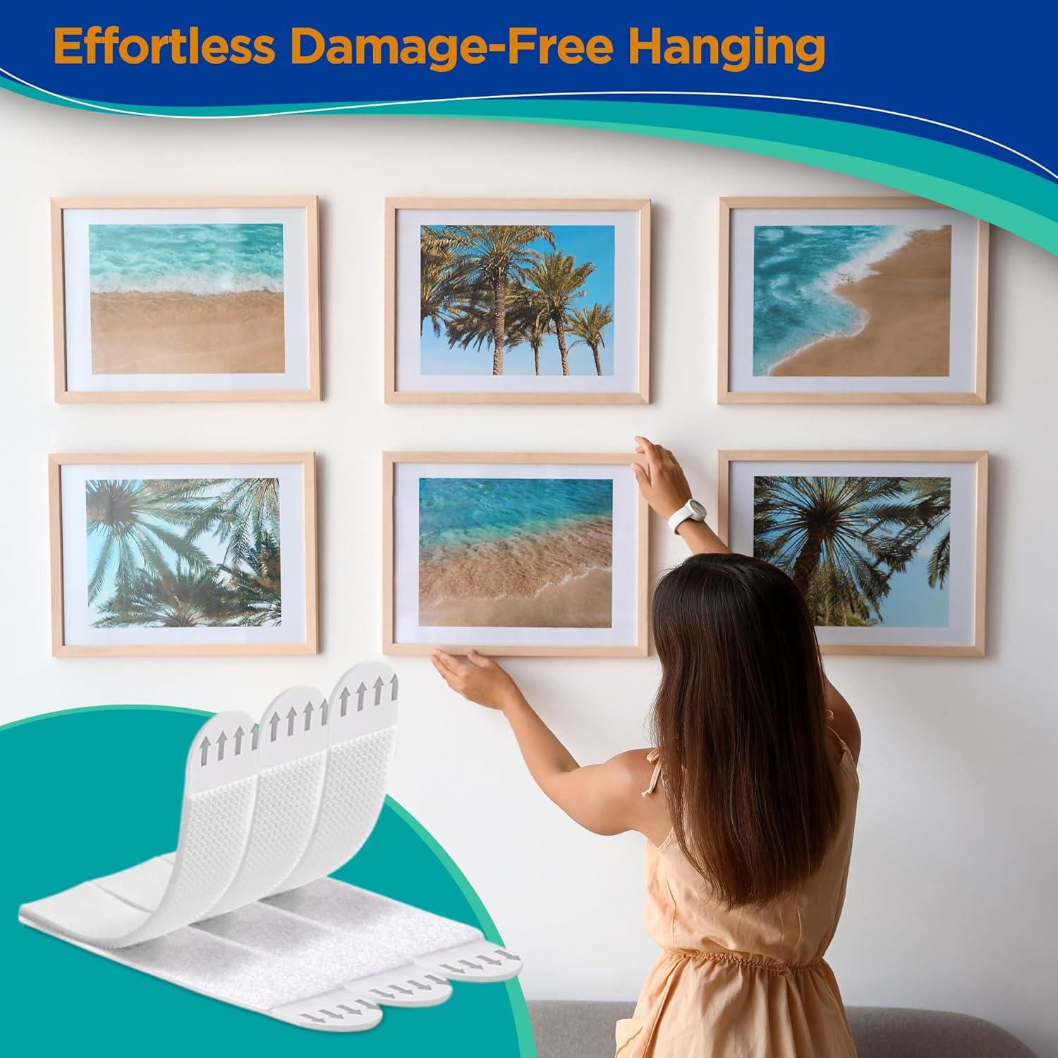 Tiras Adhesivas para Colgar Imágenes Pesadas HASAAO 40 Pcs