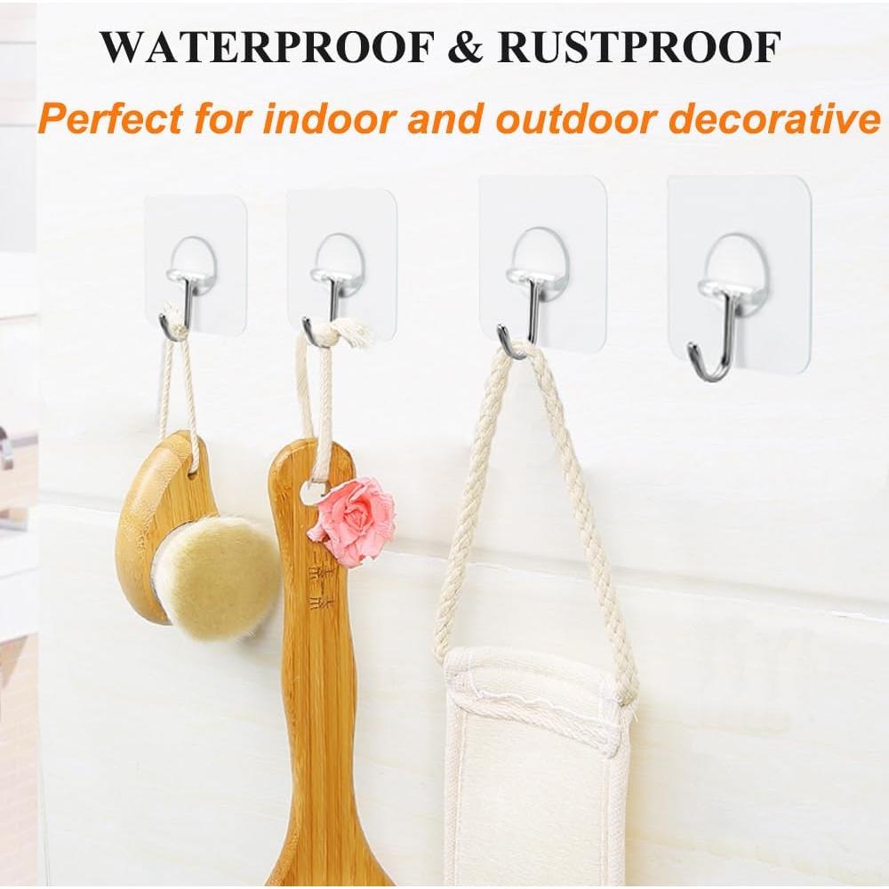 Ganchos Adhesivos FOTYRIG 10 Piezas Alta Resistencia 6.8 kg