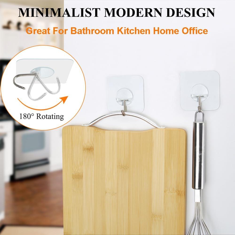 Ganchos Adhesivos FOTYRIG 10 Piezas Alta Resistencia 6.8 kg