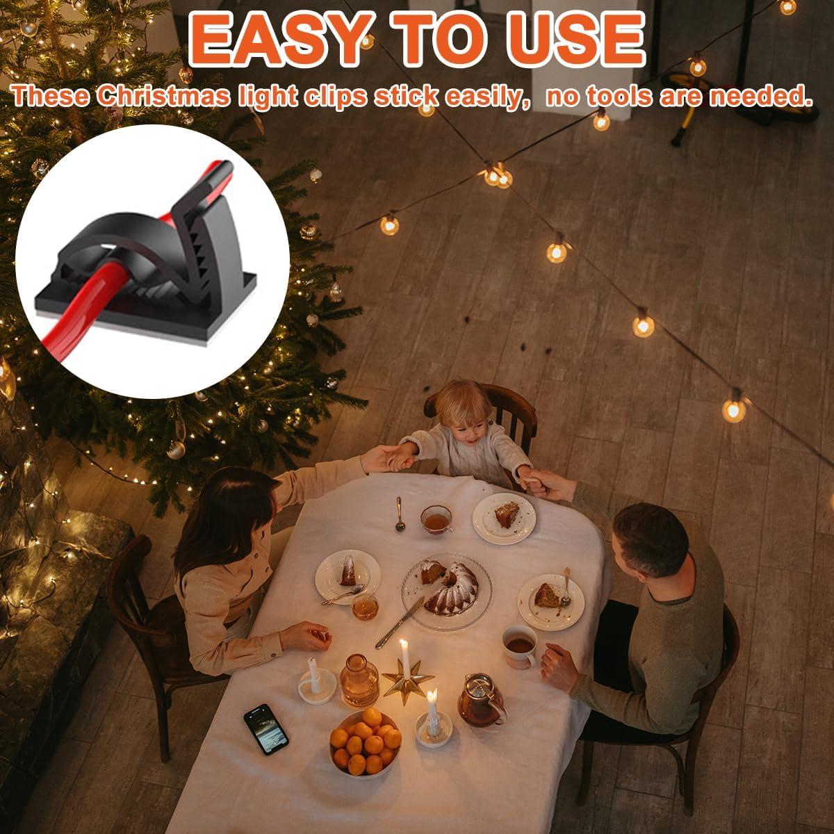 Ganchos de Comando Tendiren 30PCS para Luces de Cuerda