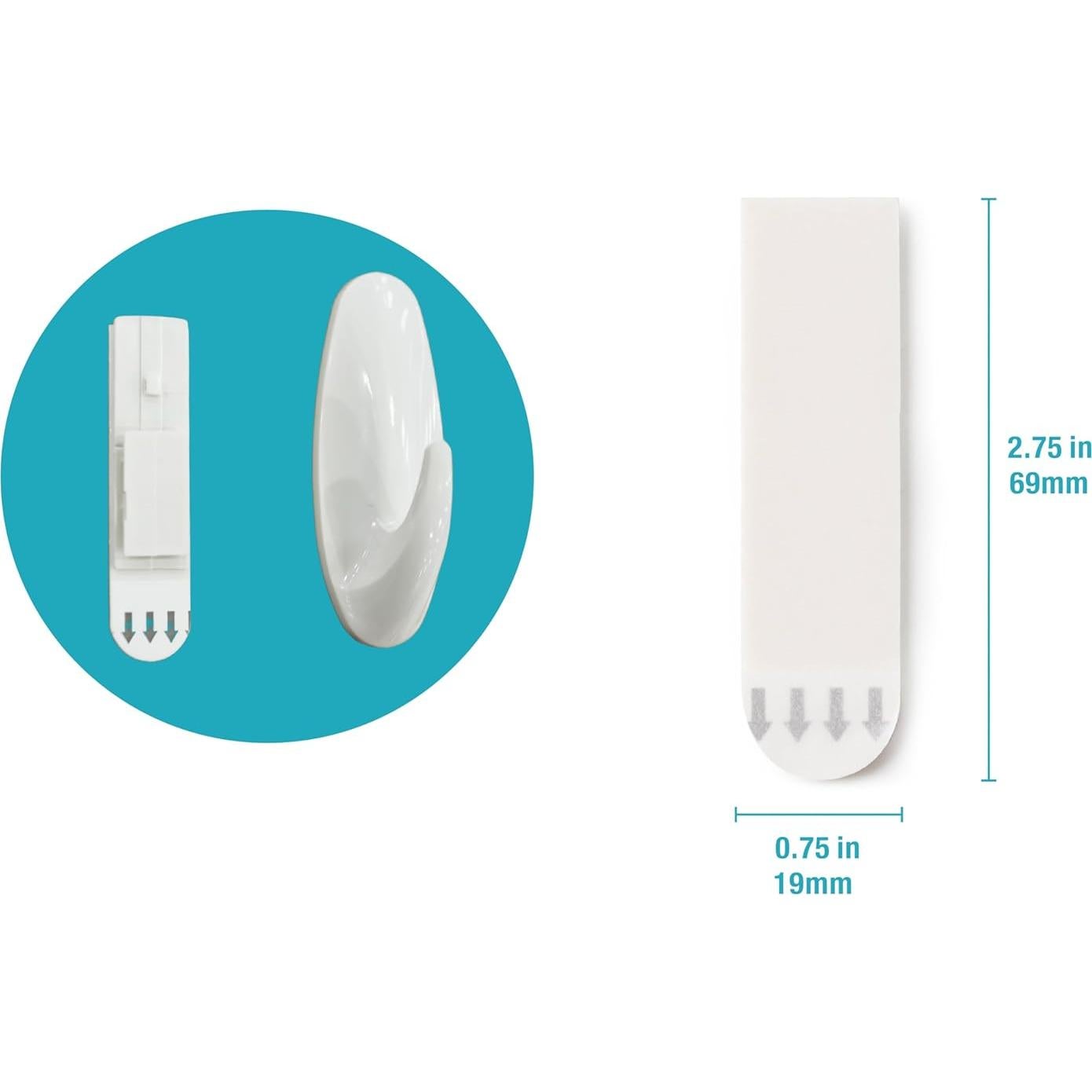 Tiras Adhesivas Removibles MOVELYST 60 Piezas Medianas