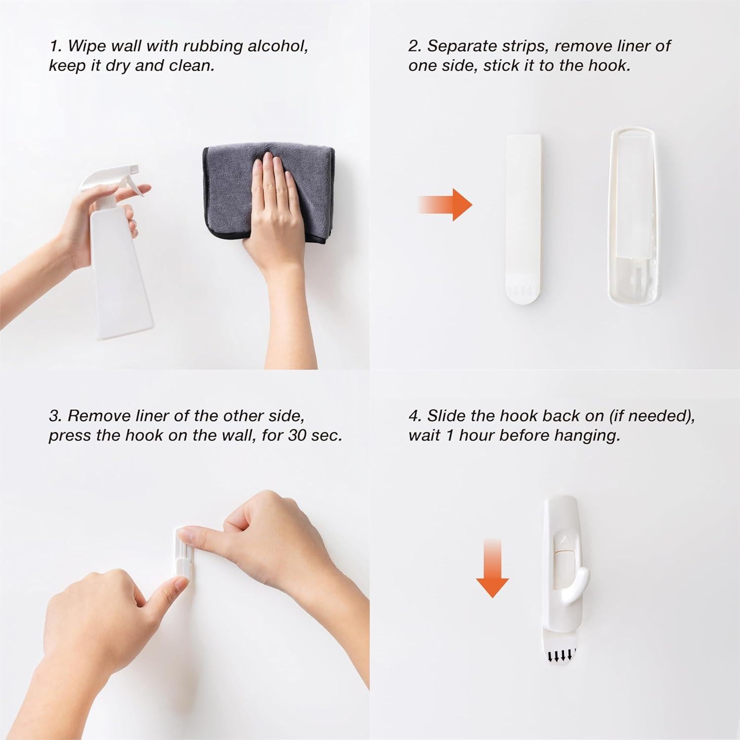 Tiras Adhesivas Removibles MOVELYST 60 Piezas Medianas