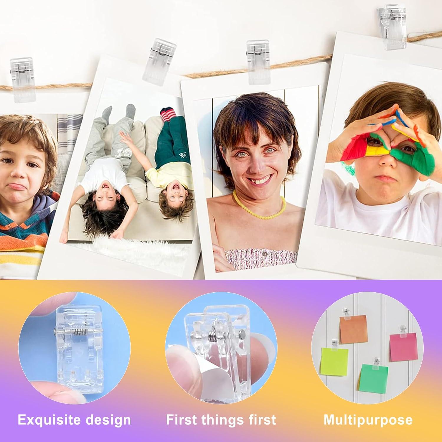 30 Clips Adhesivos Transparentes ZeriLion para Pared - Ganchos Multi-Superficie