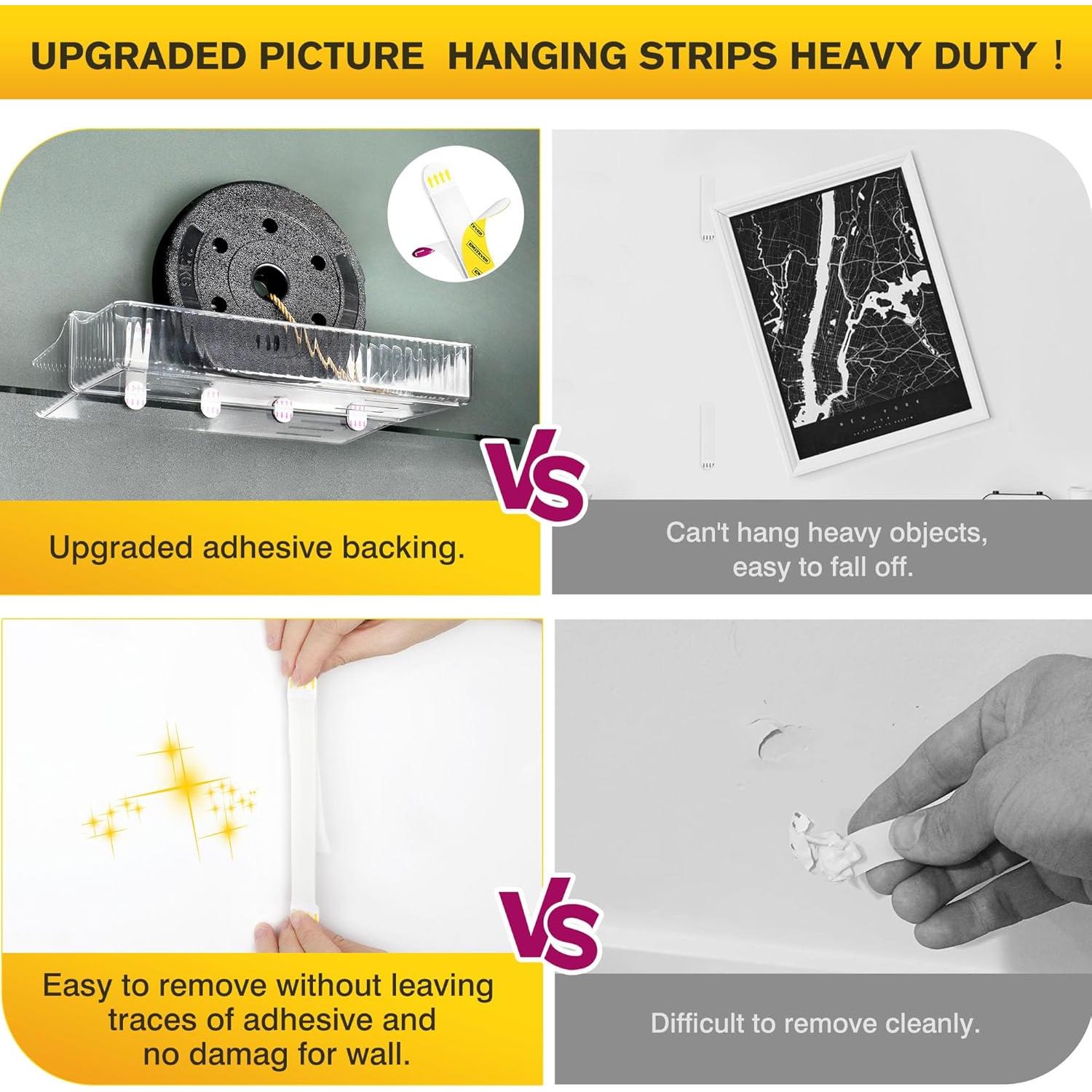 Tiras Adhesivas de Colgar Imágenes EMITEVER 20 Pares 11.4x2cm