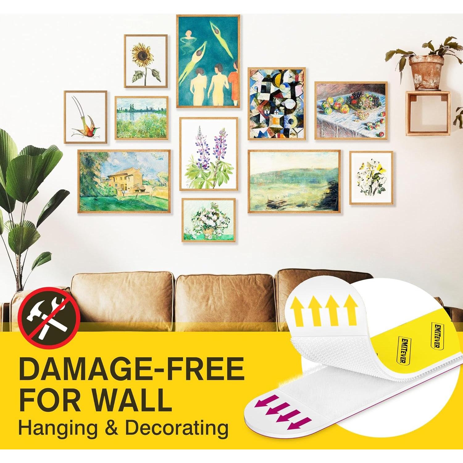 Tiras Adhesivas de Colgar Imágenes EMITEVER 20 Pares 11.4x2cm