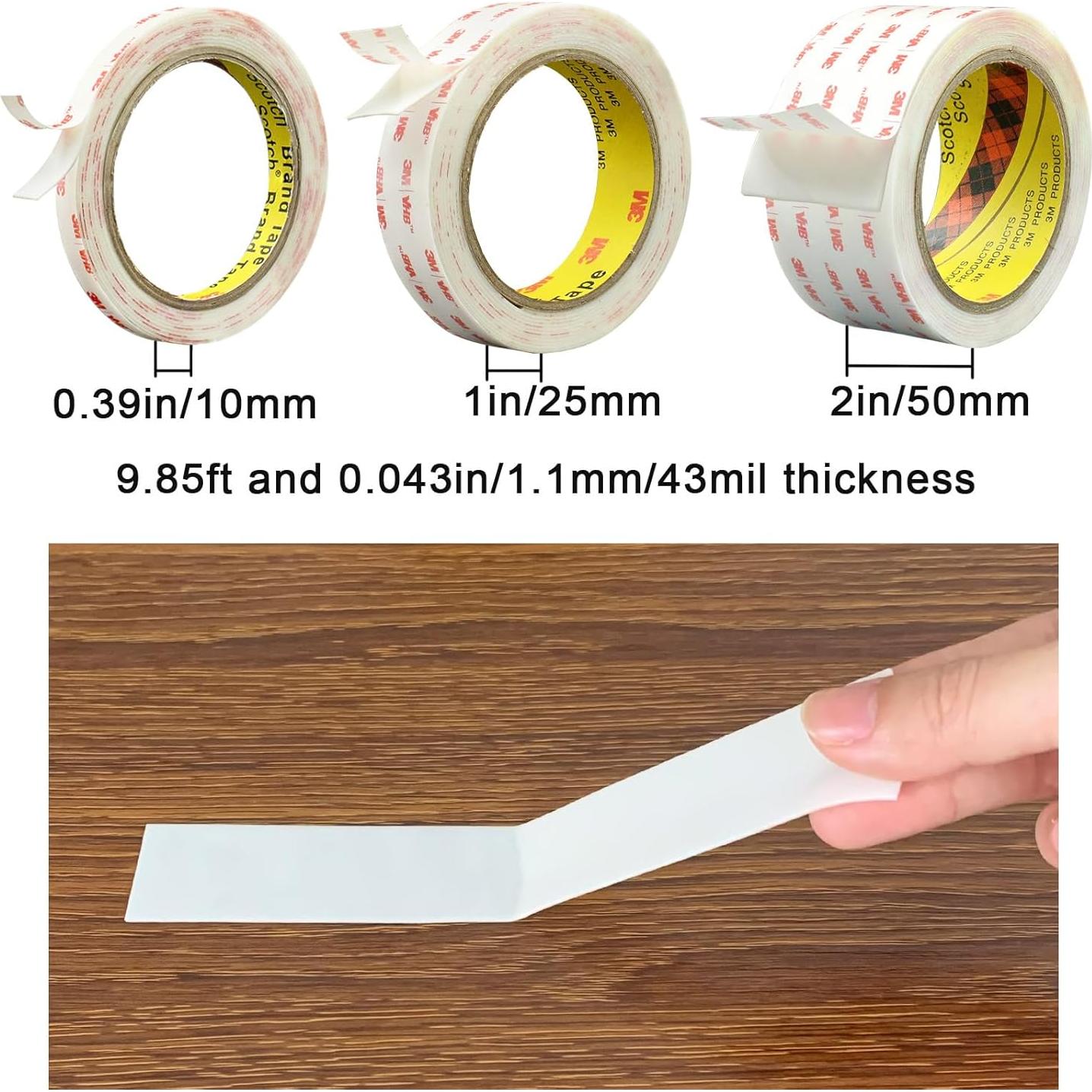 Cinta Doble Cara 3M VHB 4950 10mm x 3m Adhesiva Removible