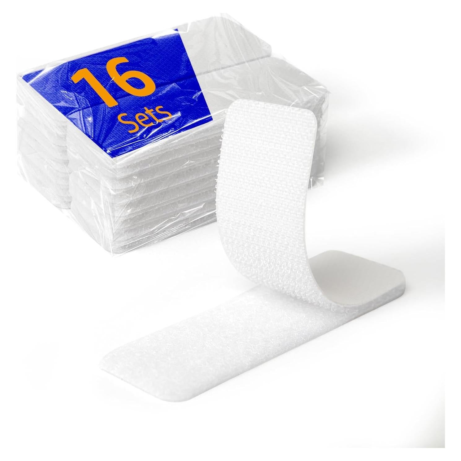 16 Juegos Tiras Adhesivas Gancho y Bucle BESTAPE 7.5x2.5cm