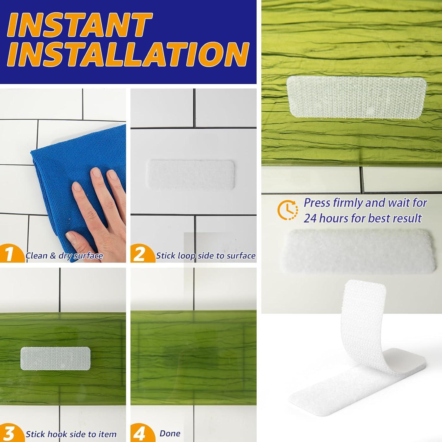 16 Juegos Tiras Adhesivas Gancho y Bucle BESTAPE 7.5x2.5cm