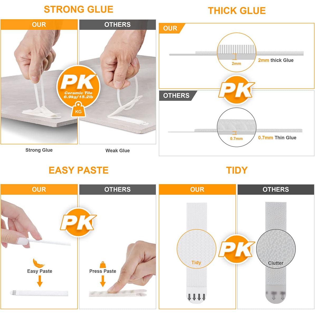 Tiras Adhesivas para Colgar Cuadros Huayoto 32 Pares 0.64 kg