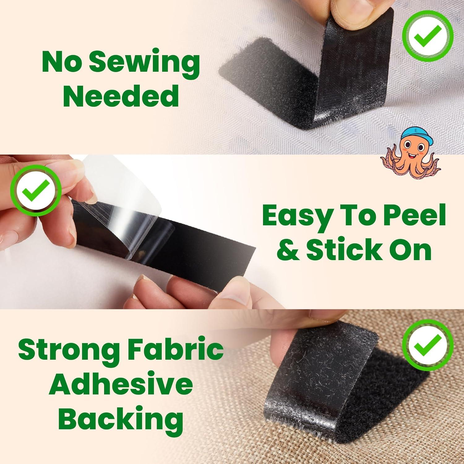 Cinta Adhesiva de Gancho y Bucle ECOHomes 1x4 cm - 16 Conjuntos