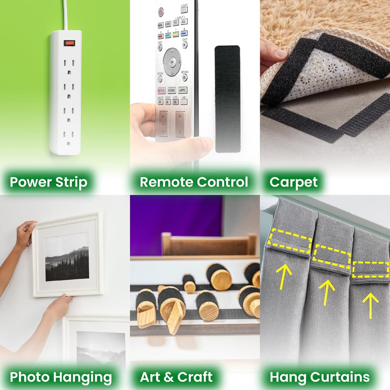 Cinta Adhesiva de Gancho y Bucle ECOHomes 1x4 cm - 16 Conjuntos