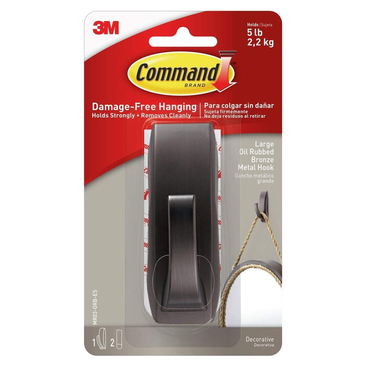 Gancho de Metal Grande Command Reflections Bronce Aceitado 2.27 kg