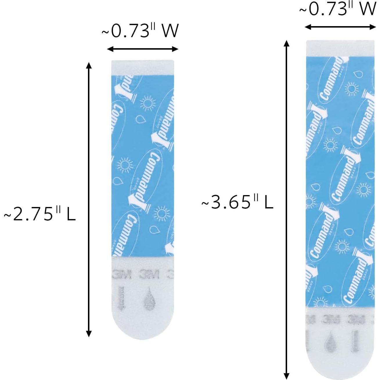 Tiras de Repuesto Adhesivas Command para Baño - 2 Medianas y 4 Grandes
