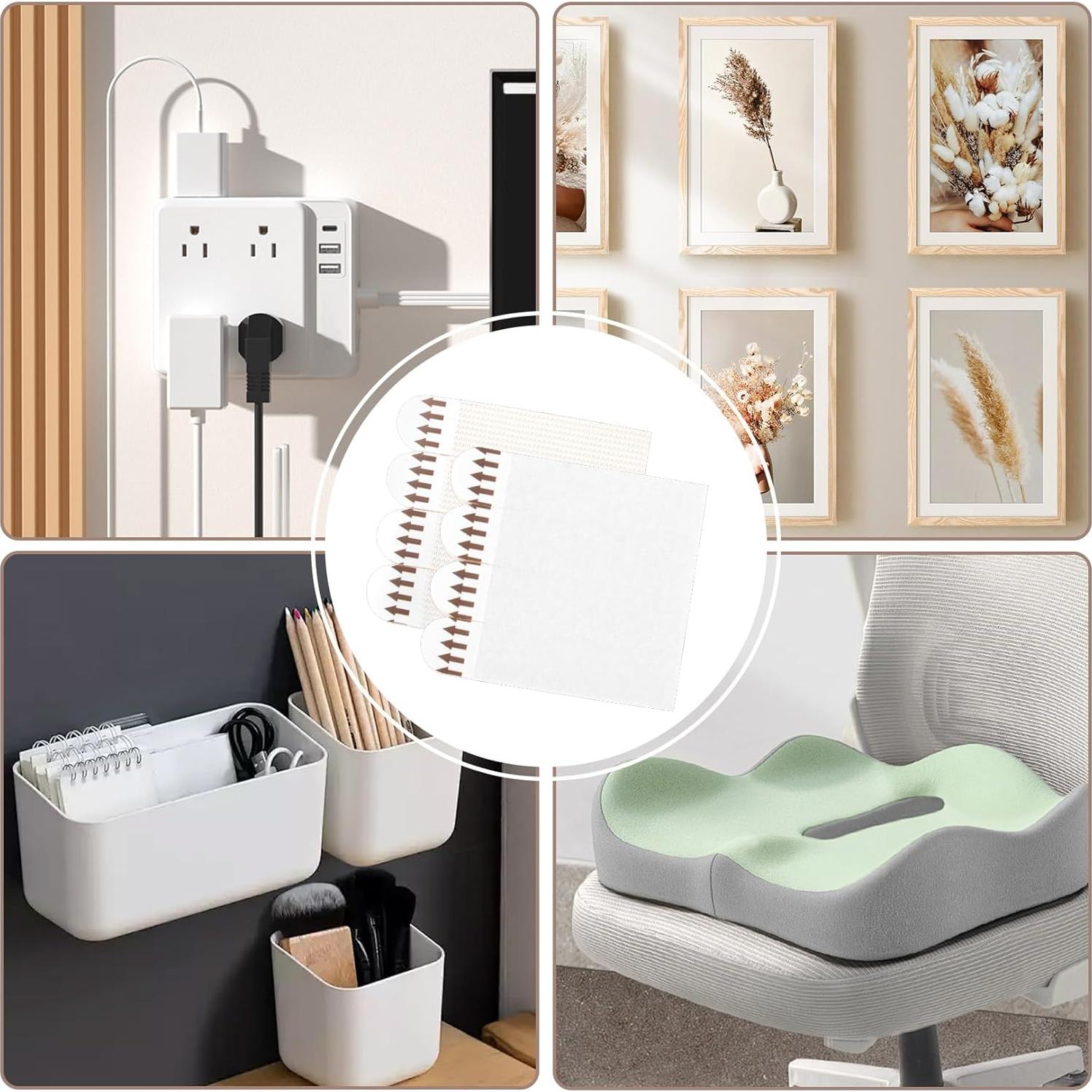 64 Tiras Adhesivas para Colgar Imágenes RAINFLOW - Carga Pesada