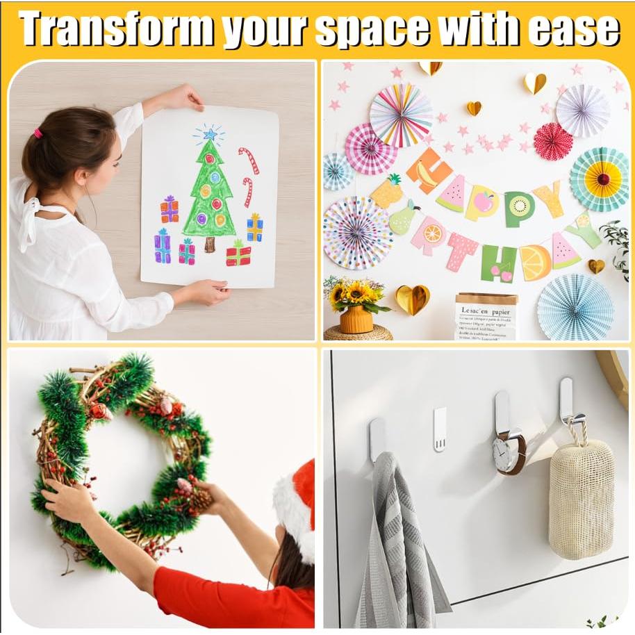 Tiras Adhesivas de Recarga LuBanSir 48 Pack para Interiores