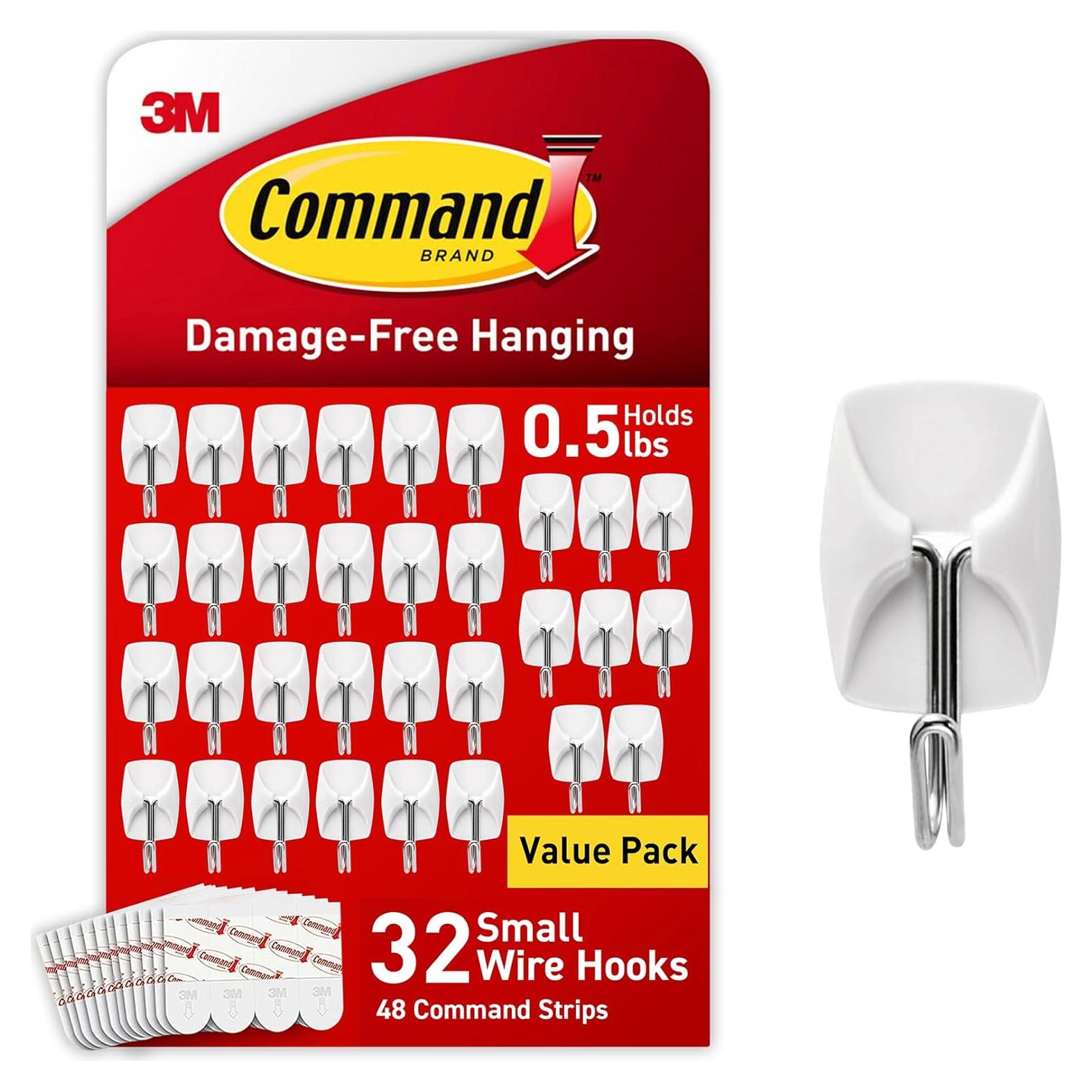 Ganchos de Palanca Command 32 Unidades Adhesivos Blancos