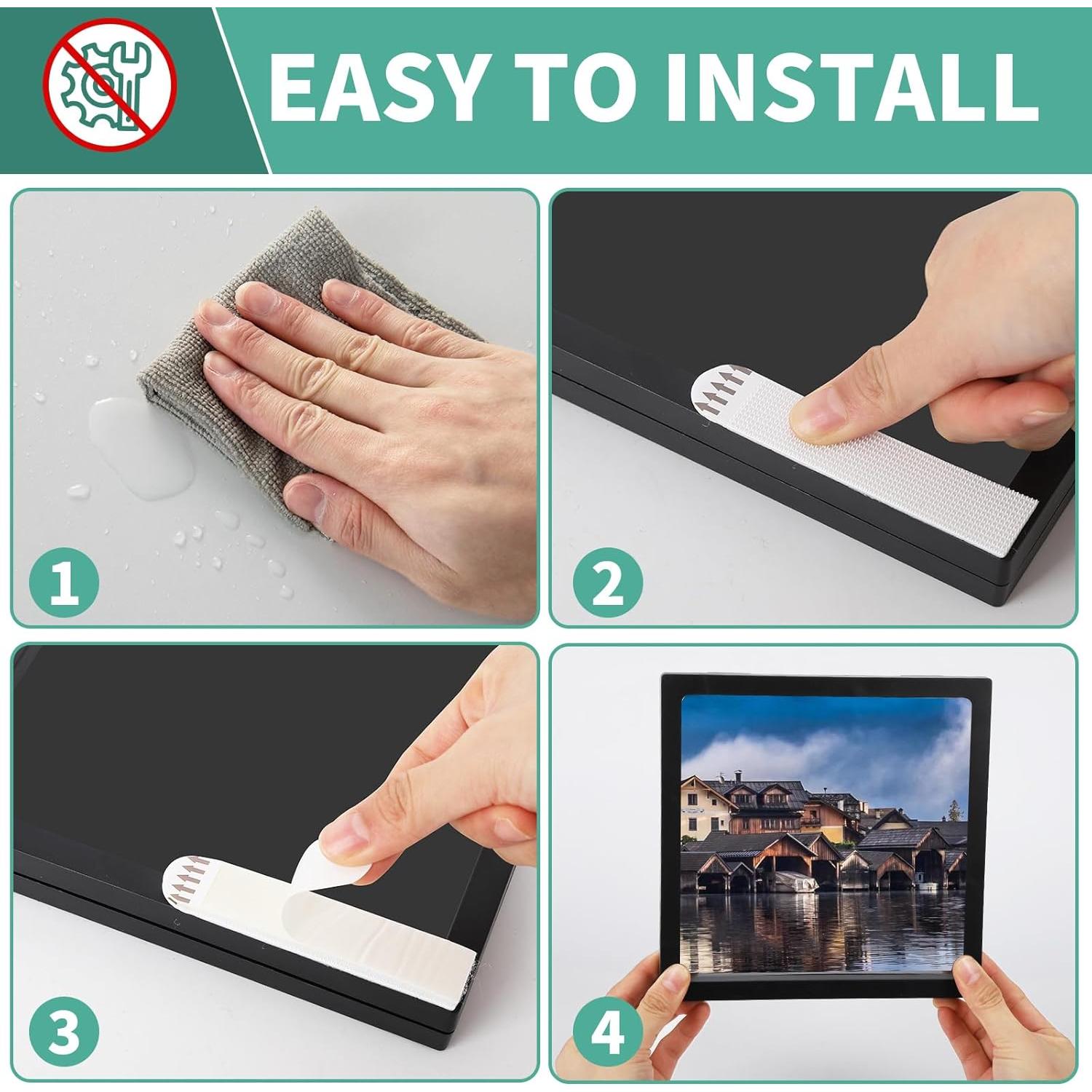 Tiras Adhesivas para Colgar Imágenes OUMASK, 24 Pares, 9 kg